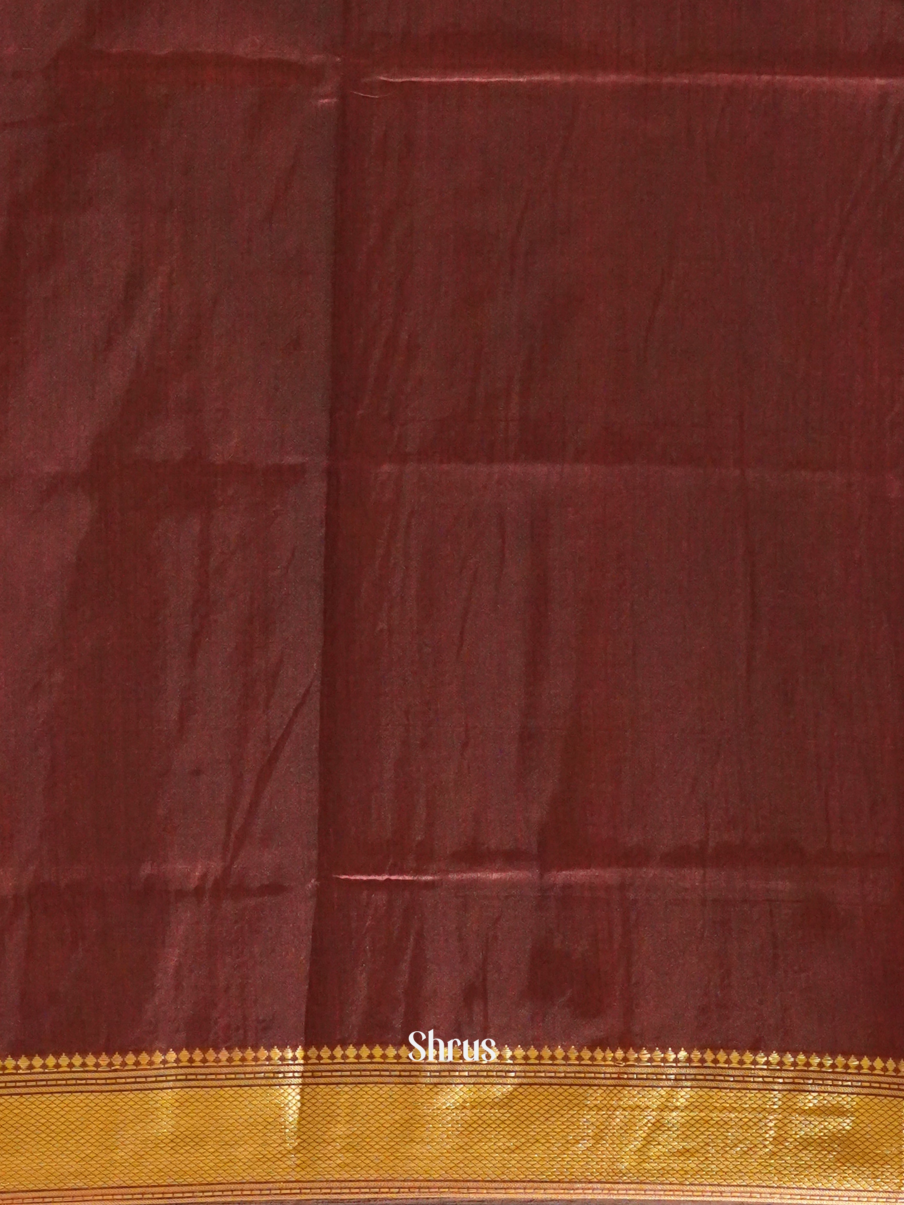 Black & Maroon - Semi Patola Saree