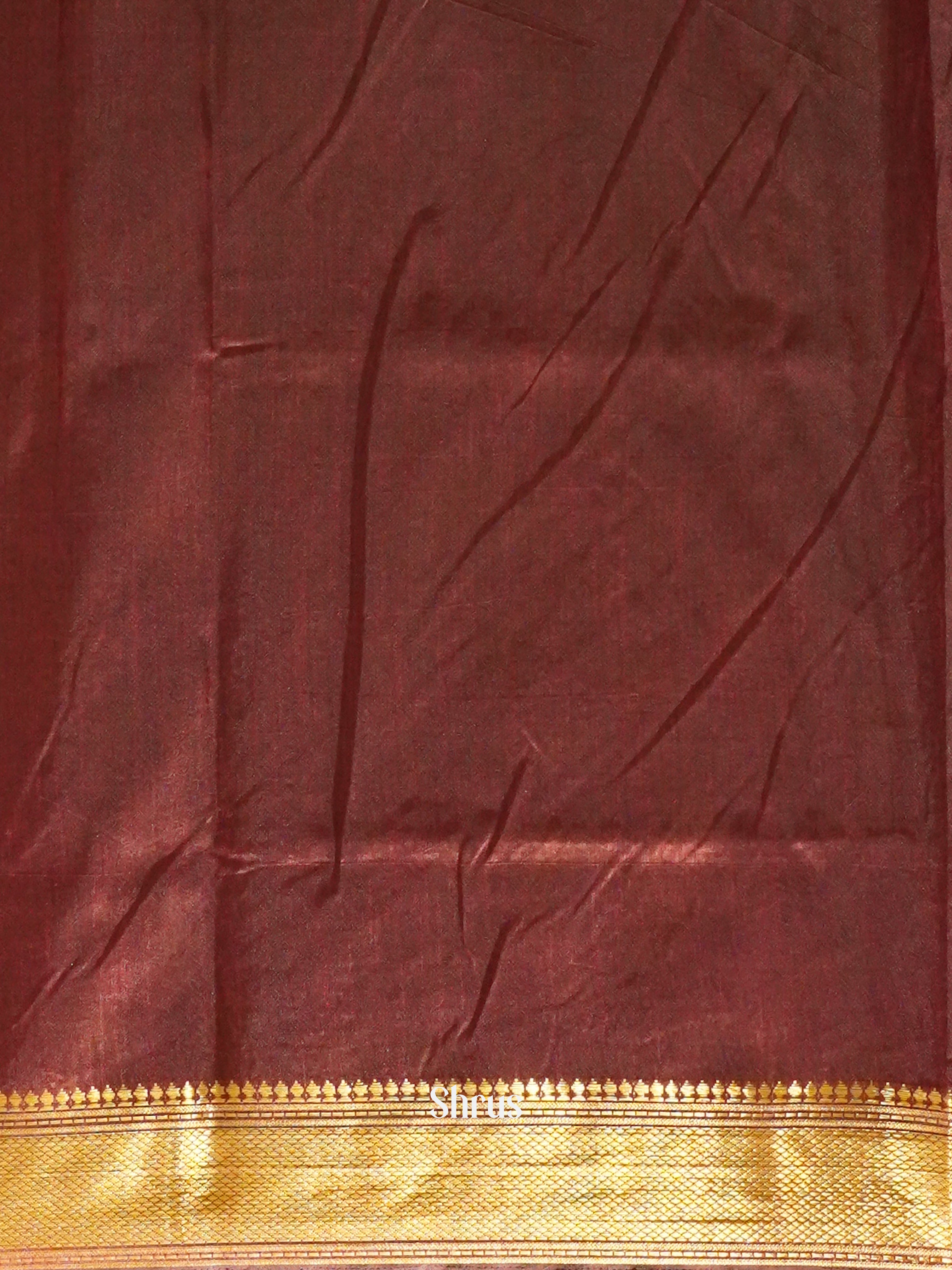 Black & Brown - Semi Patola Saree