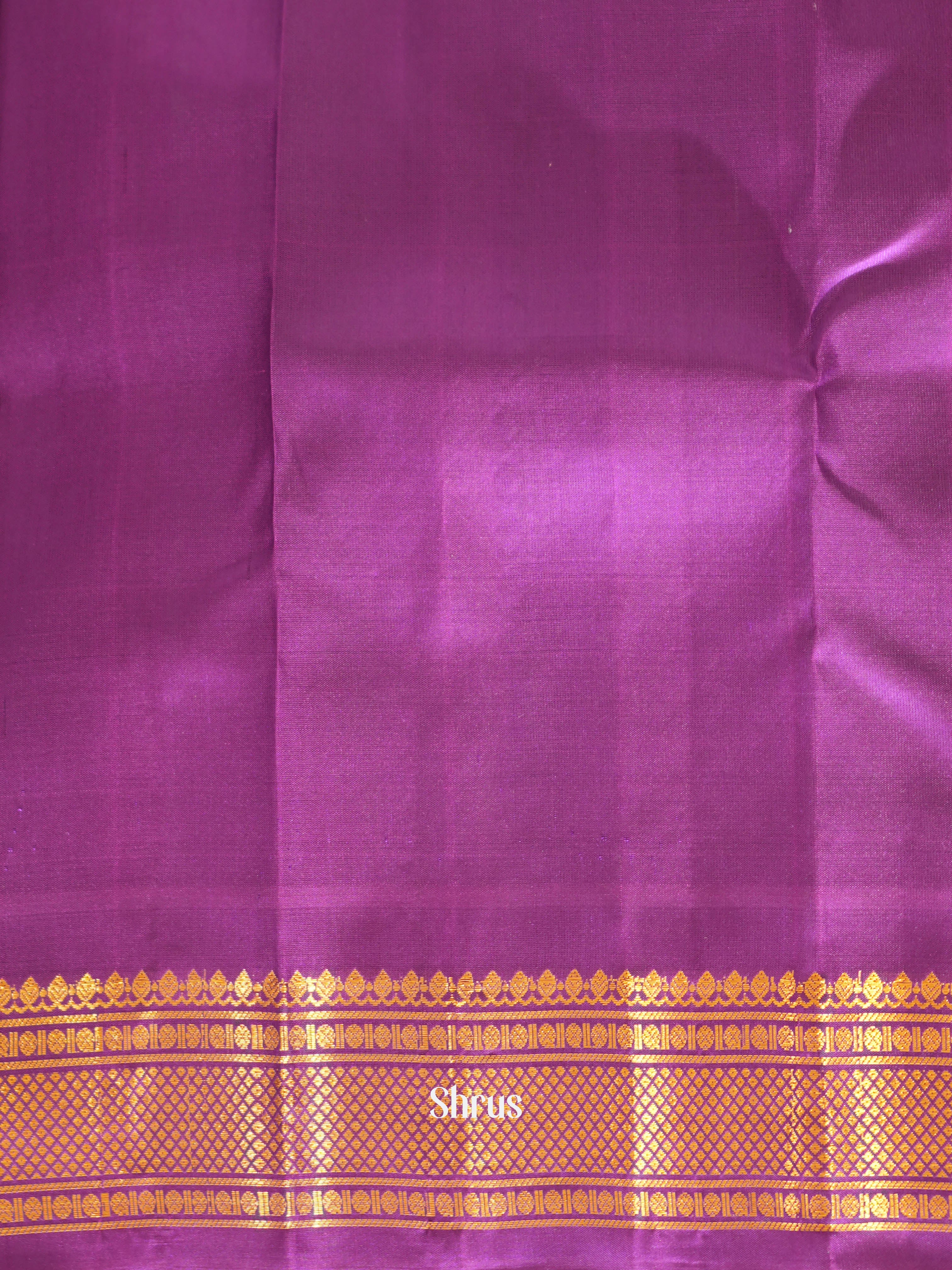 Teal & Majenta - Gadwal Silk Saree