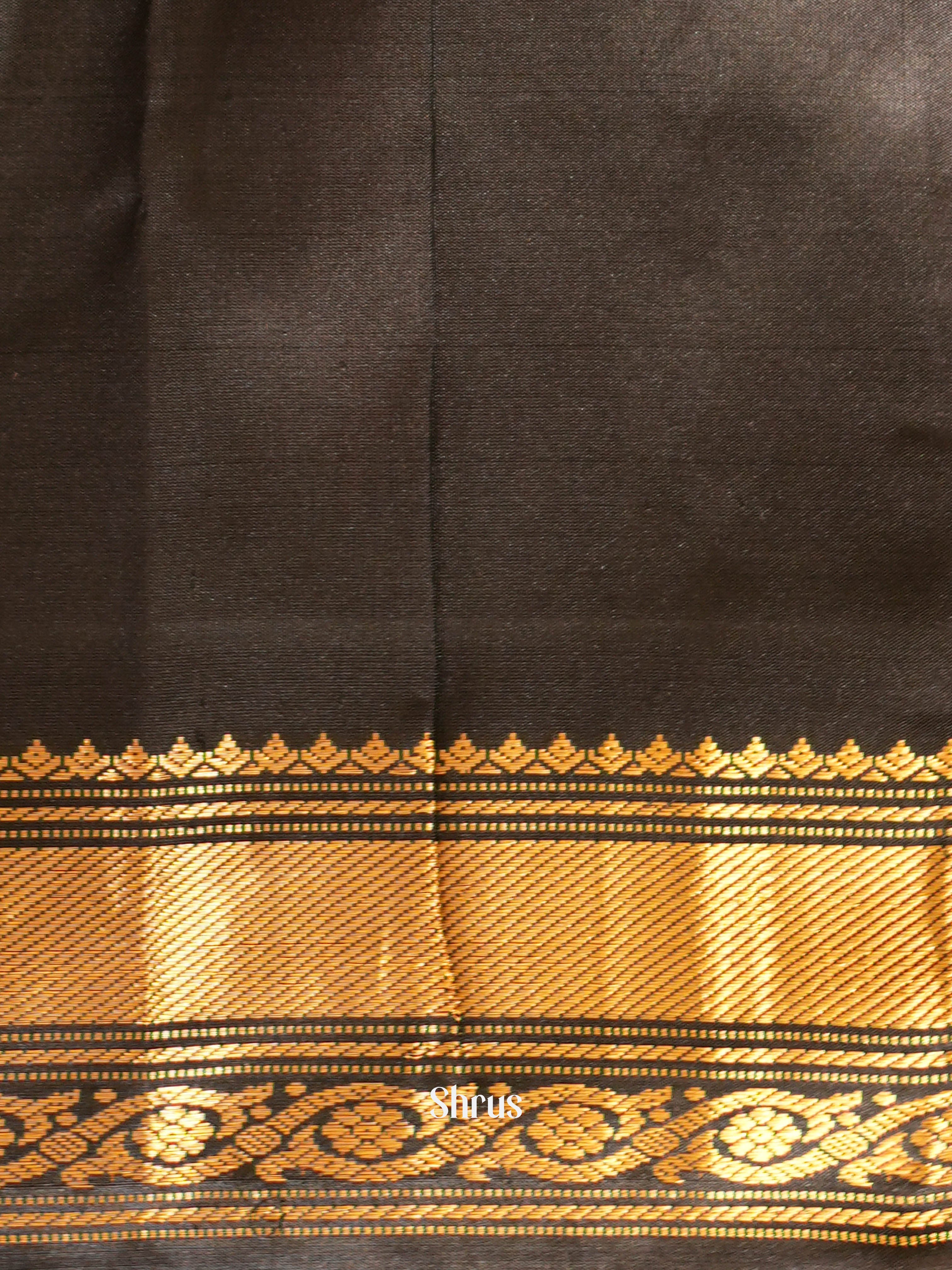 Pink & Black - Gadwal Silk Saree