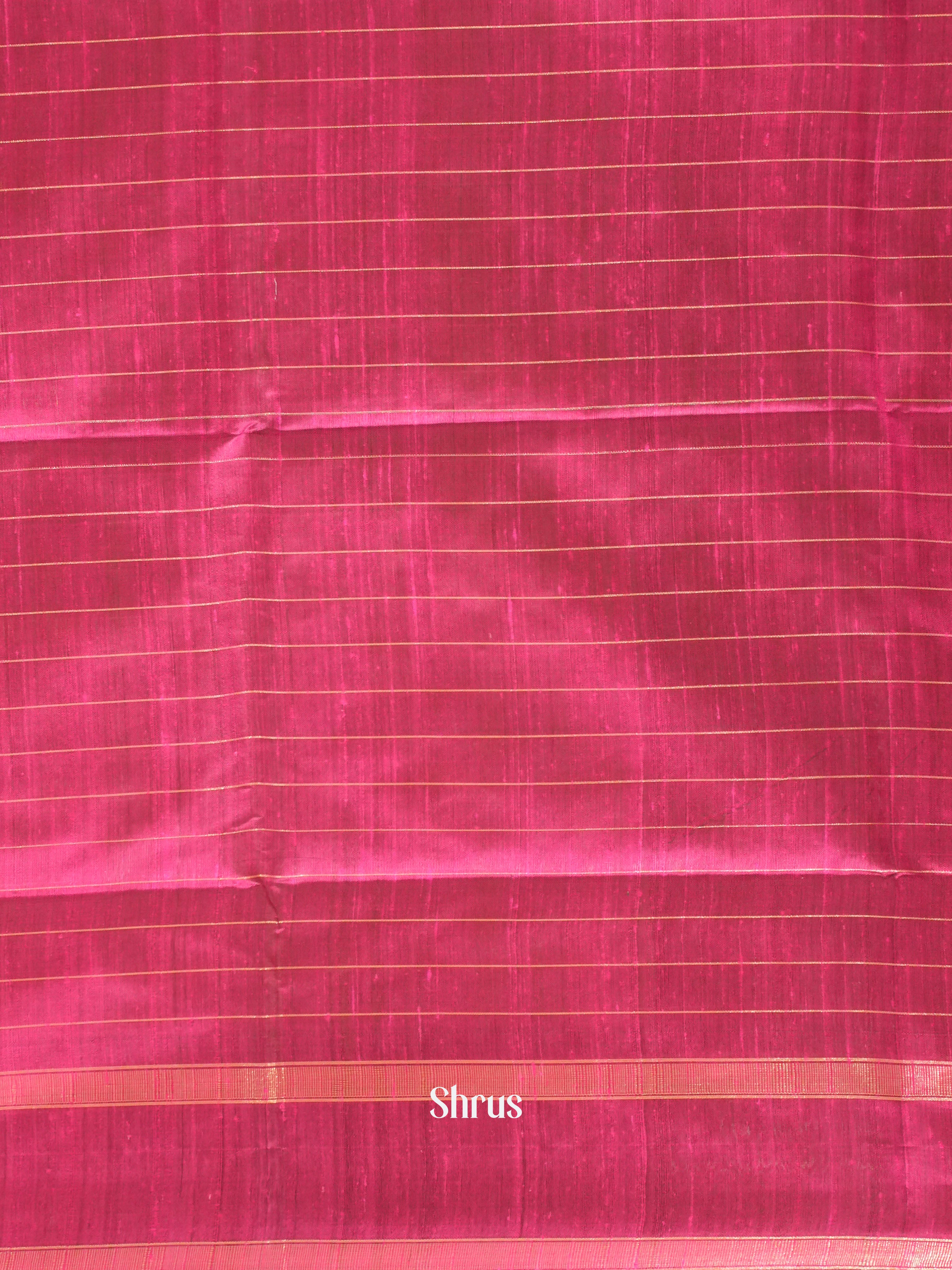 Lite Brown & Pink - Raw silk saree