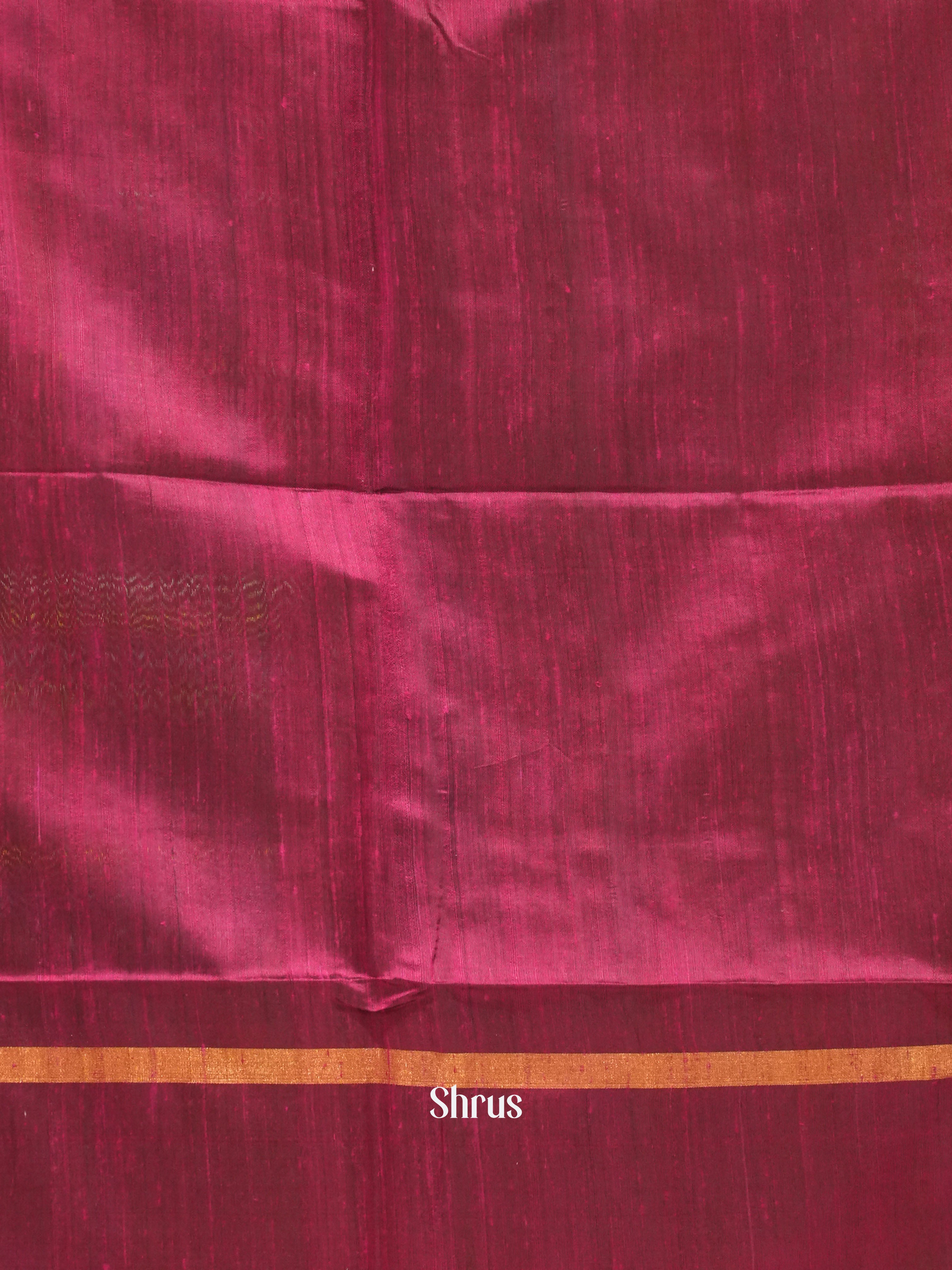 Violet  & Majenta - Raw Silk Saree