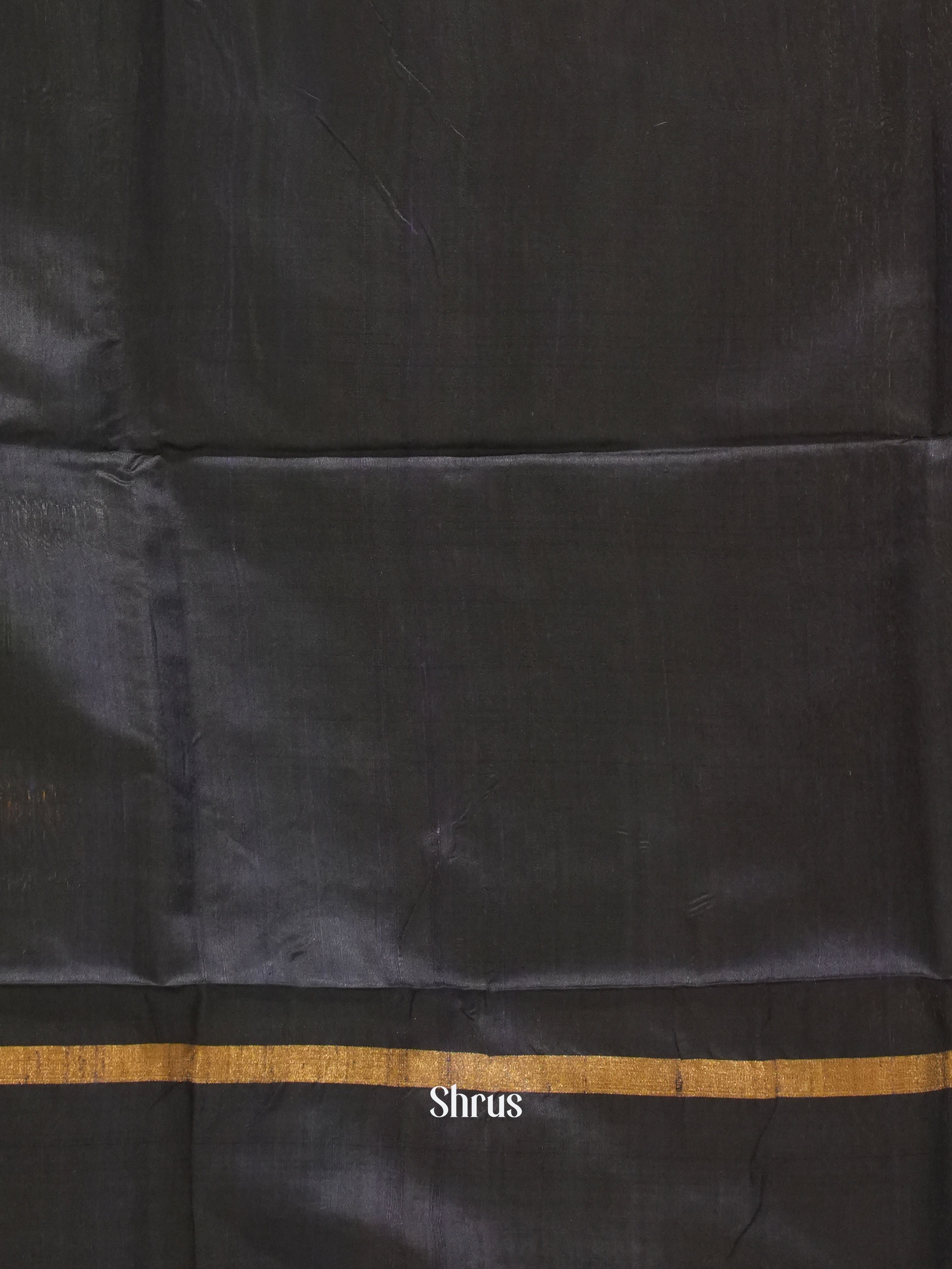 Green & Black - Raw silk saree