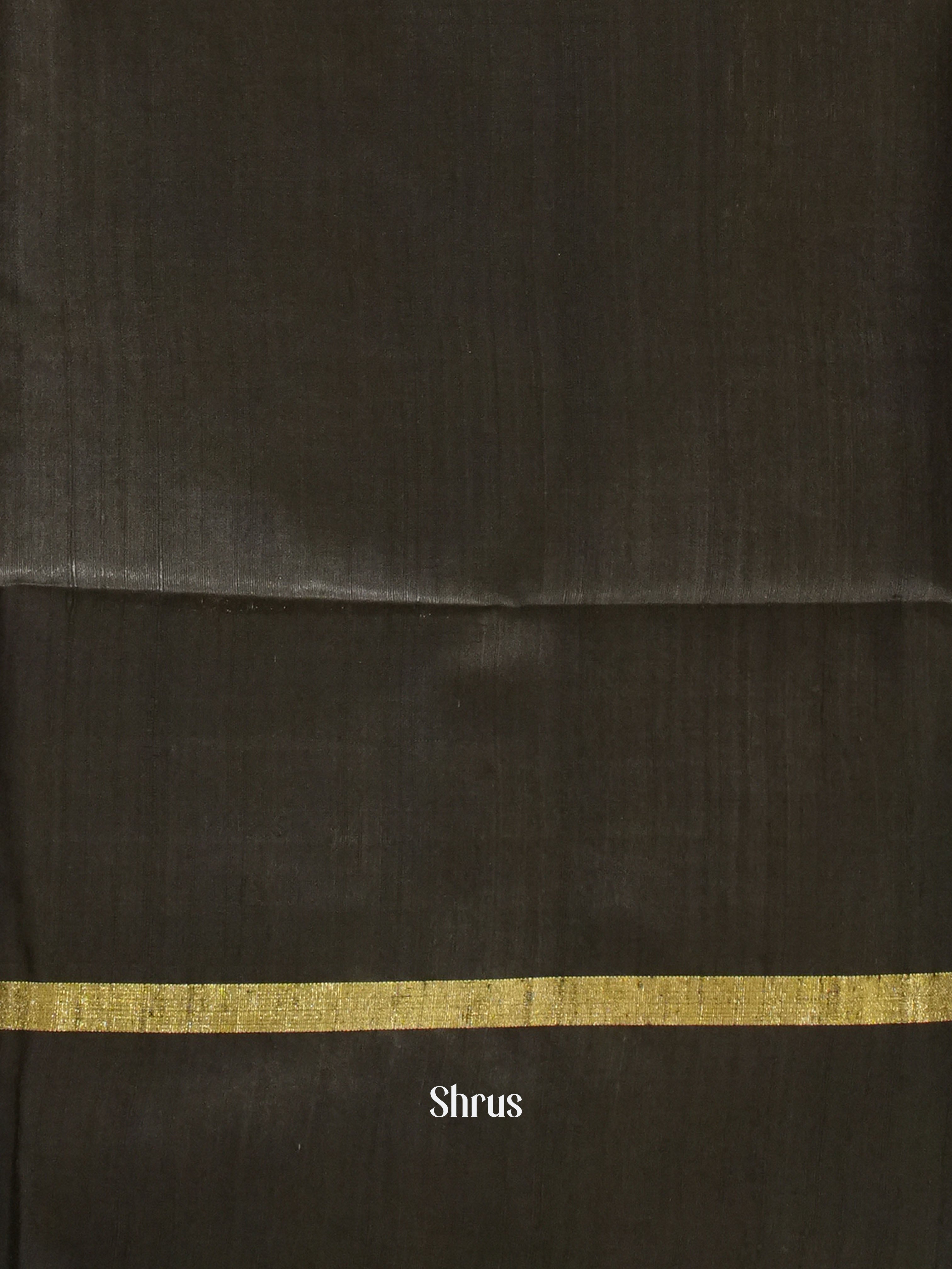 Grey & Black- Raw silk saree