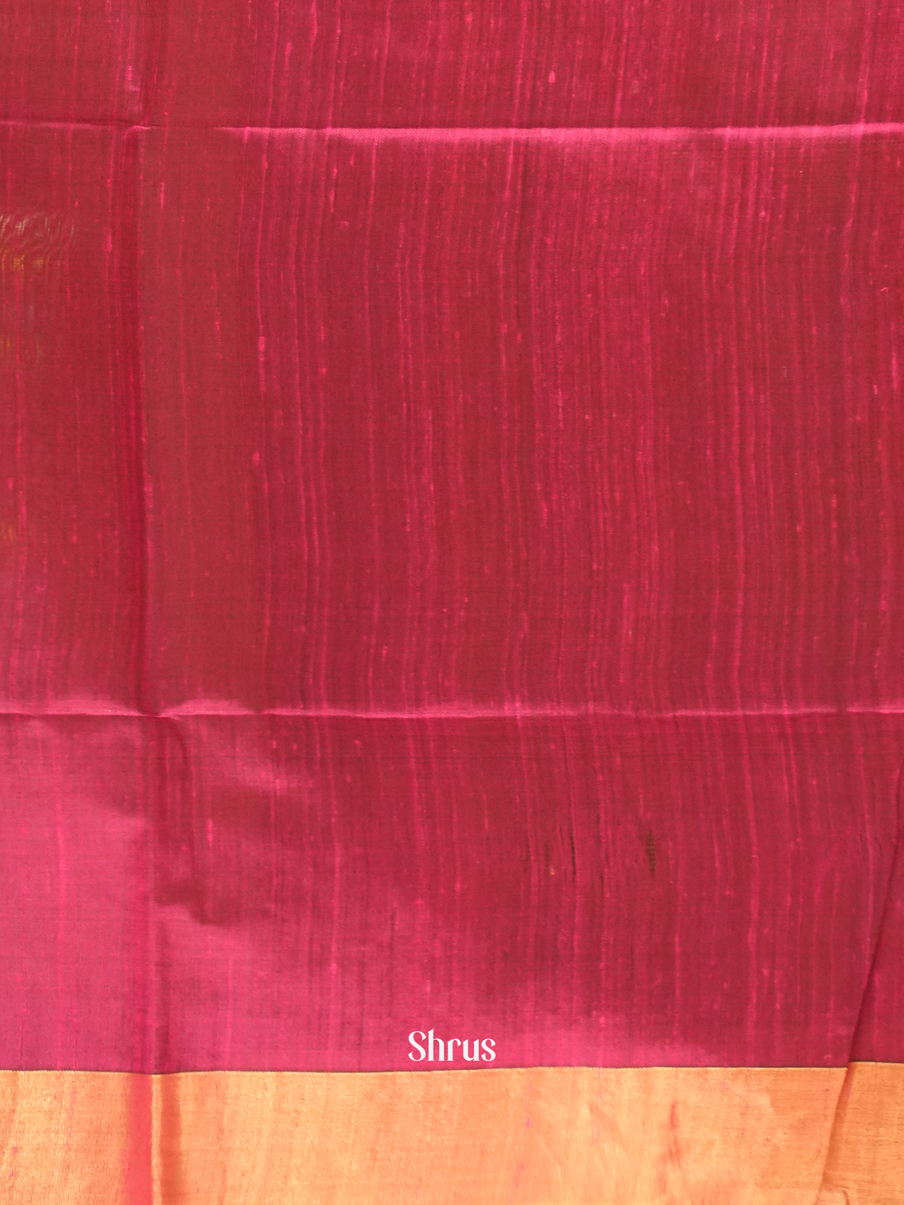 Light Brown & Pink- Raw silk saree