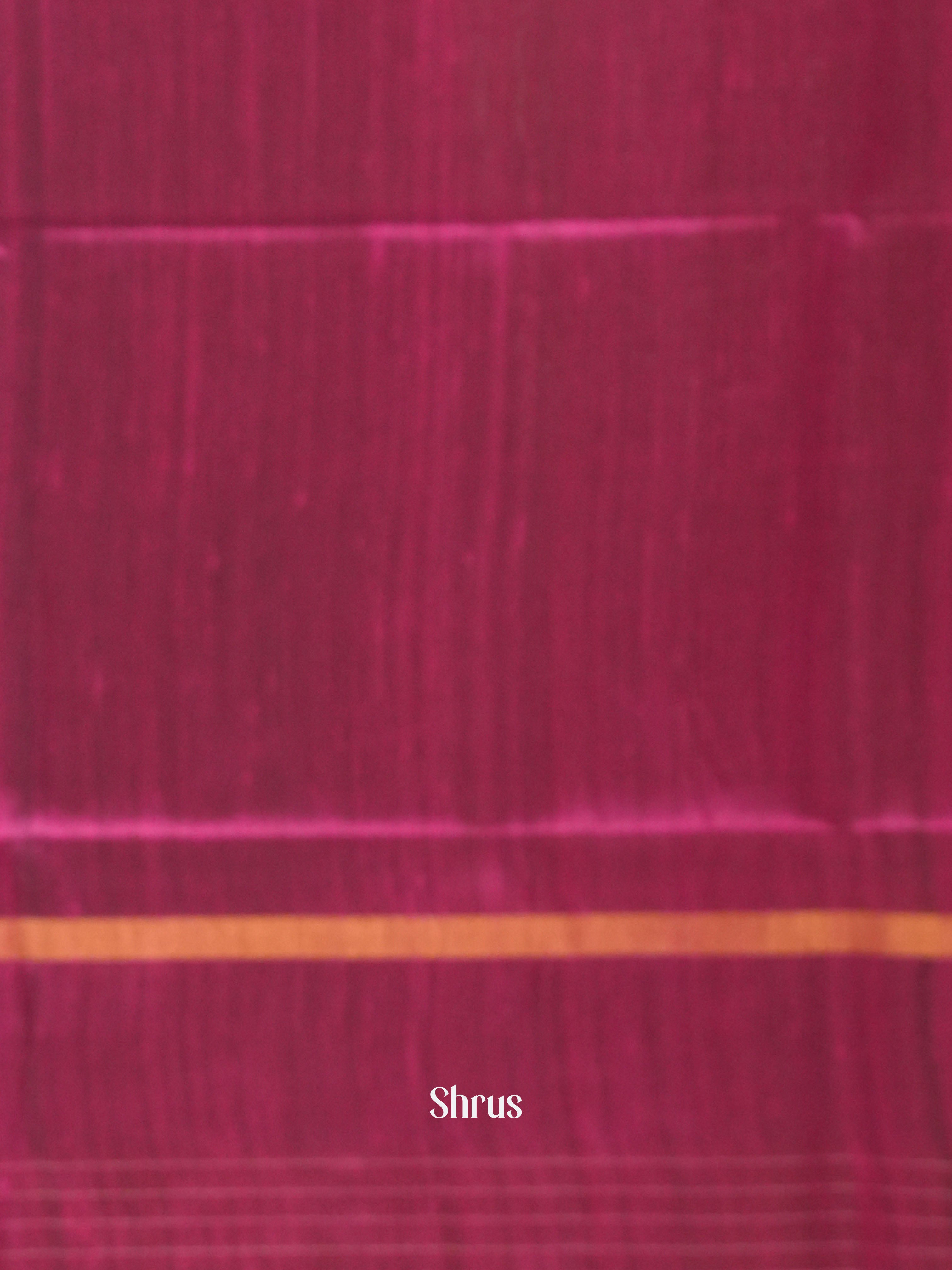 Peacock Green & Majenta Pink - Raw silk saree