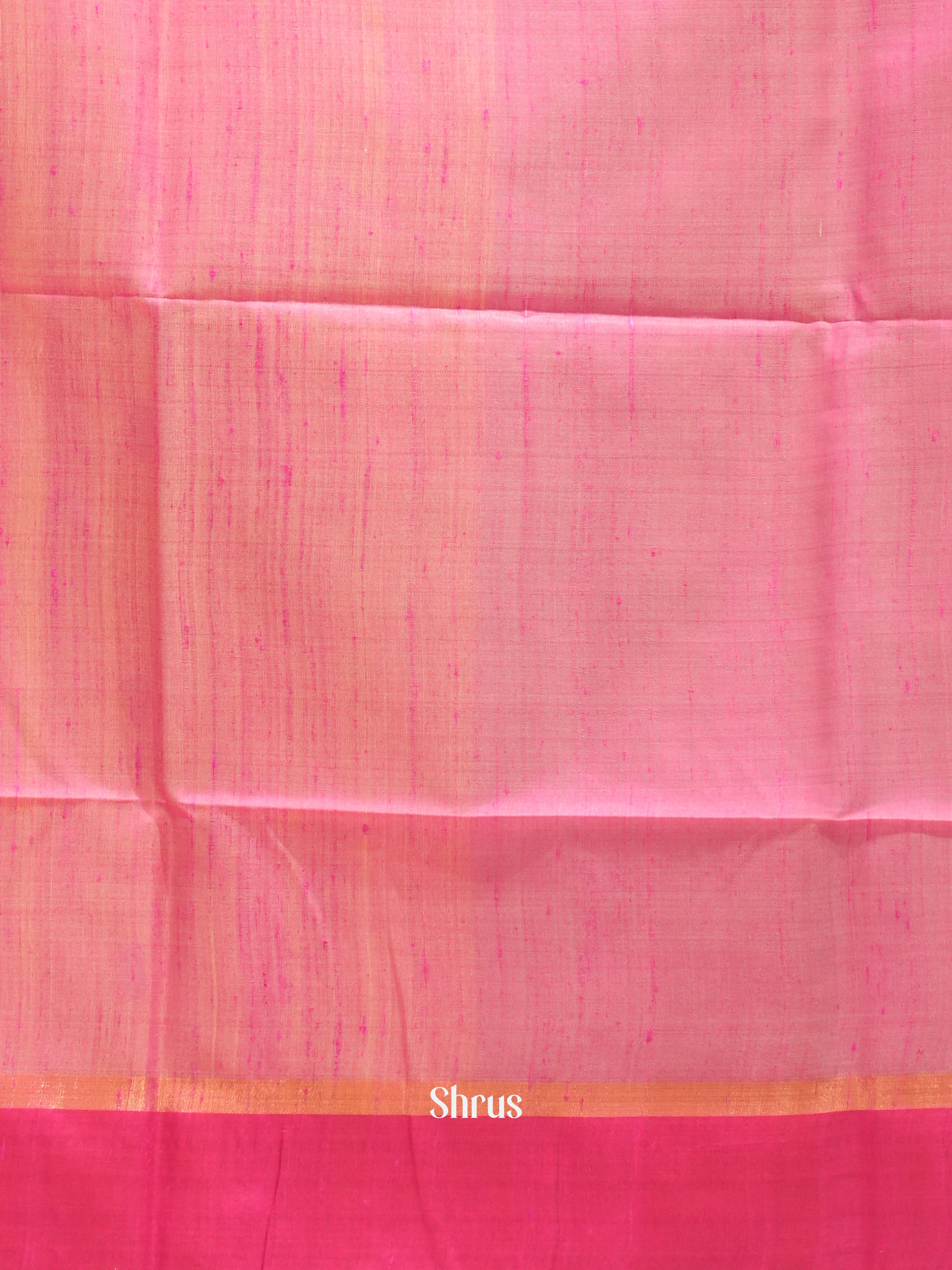 Yellow &  Pink- Raw Silk Saree