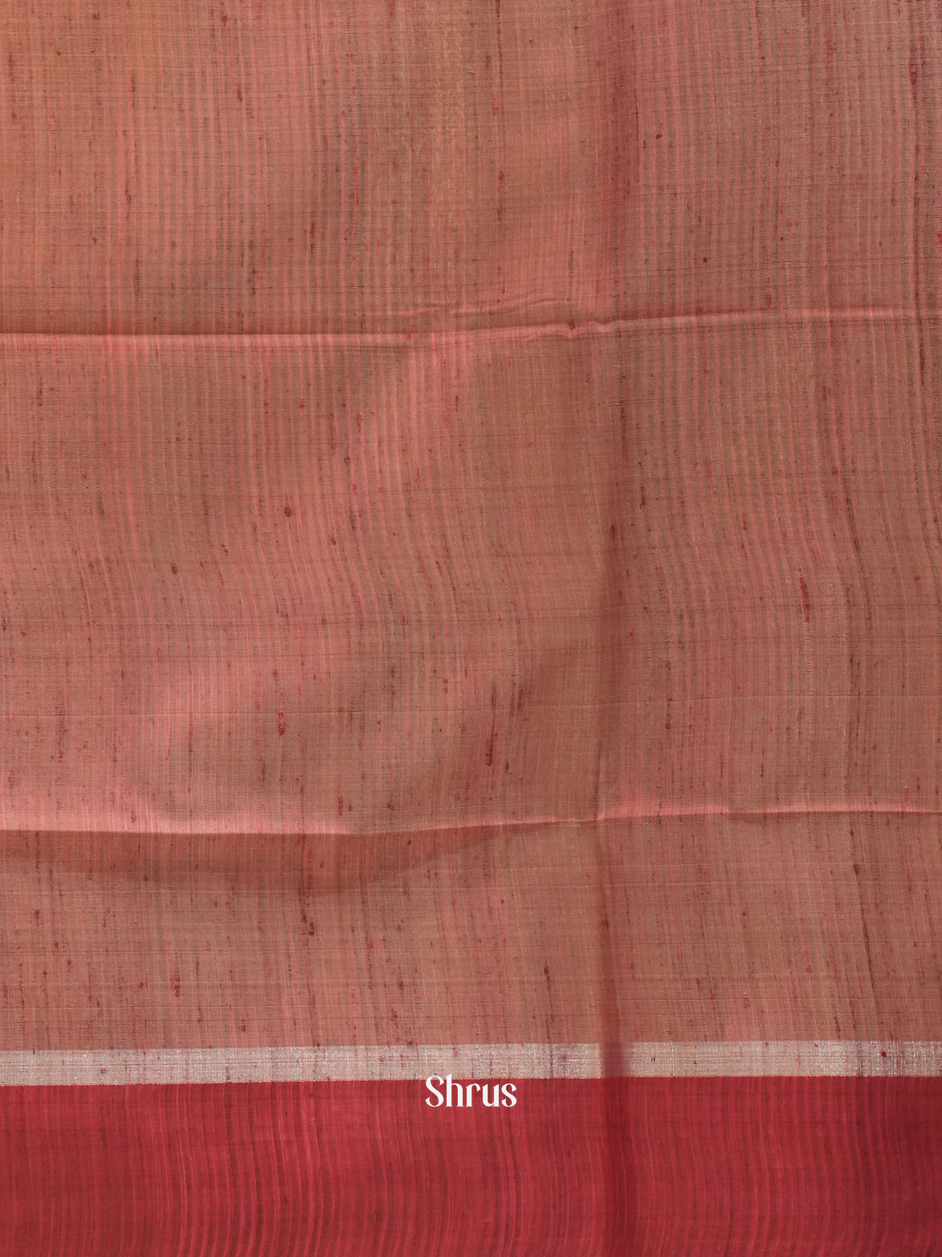 Musatrd & Maroon - Raw Silk Saree