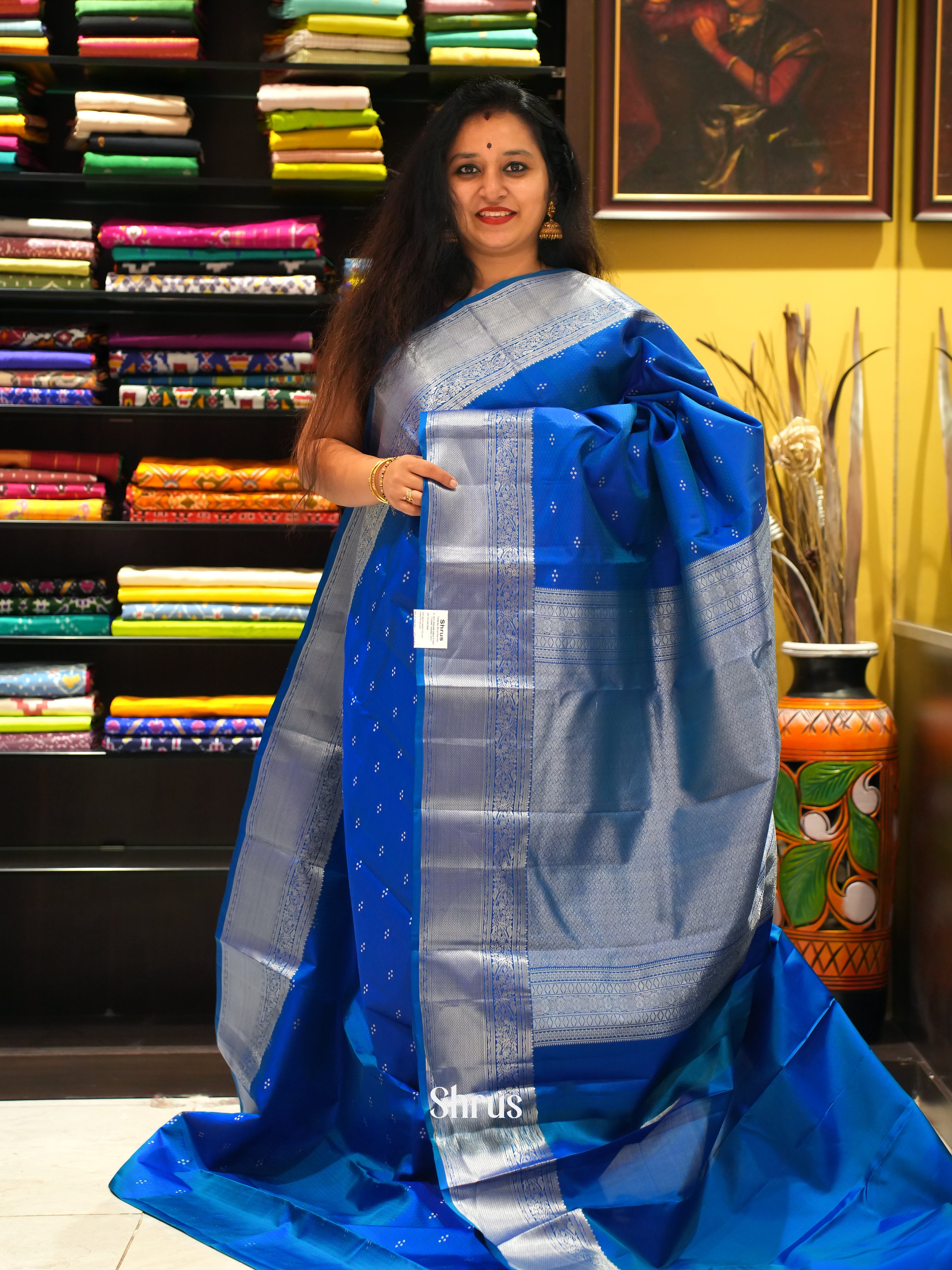 Blue(Single Tone) -Kanchipuram silk saree