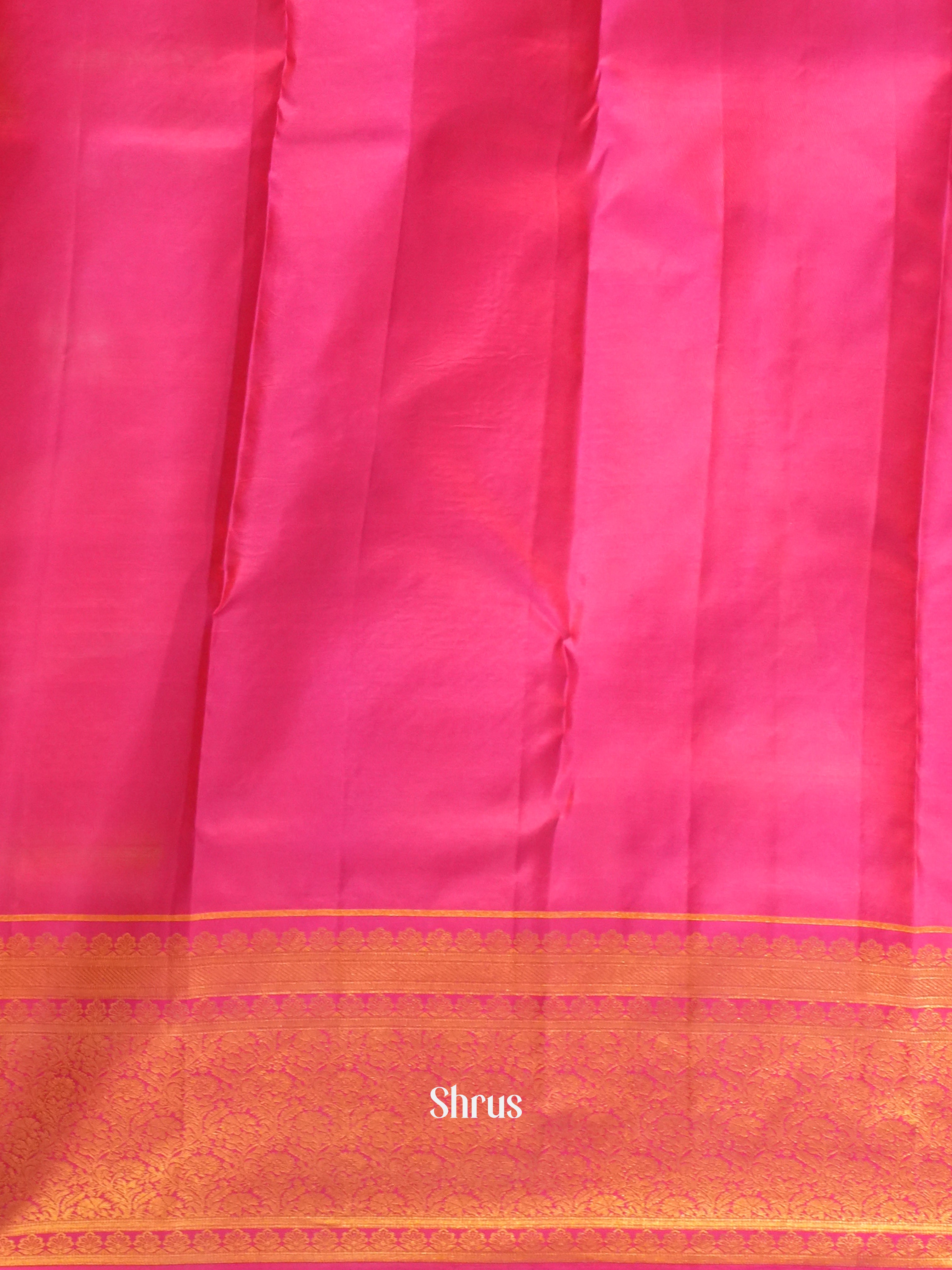 Mustard & Pink -Kanchipuram silk saree