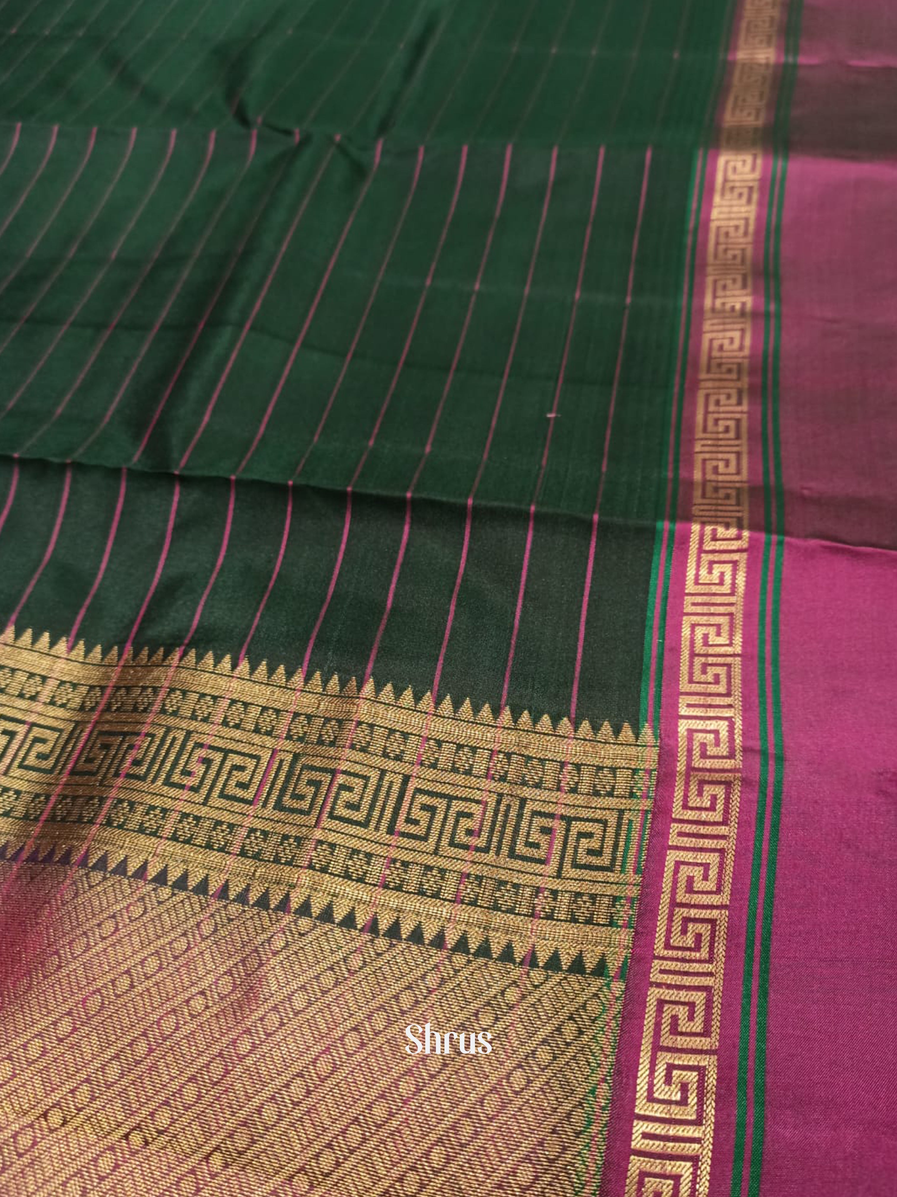 Green & Maroon - Kanchipuram silk Saree