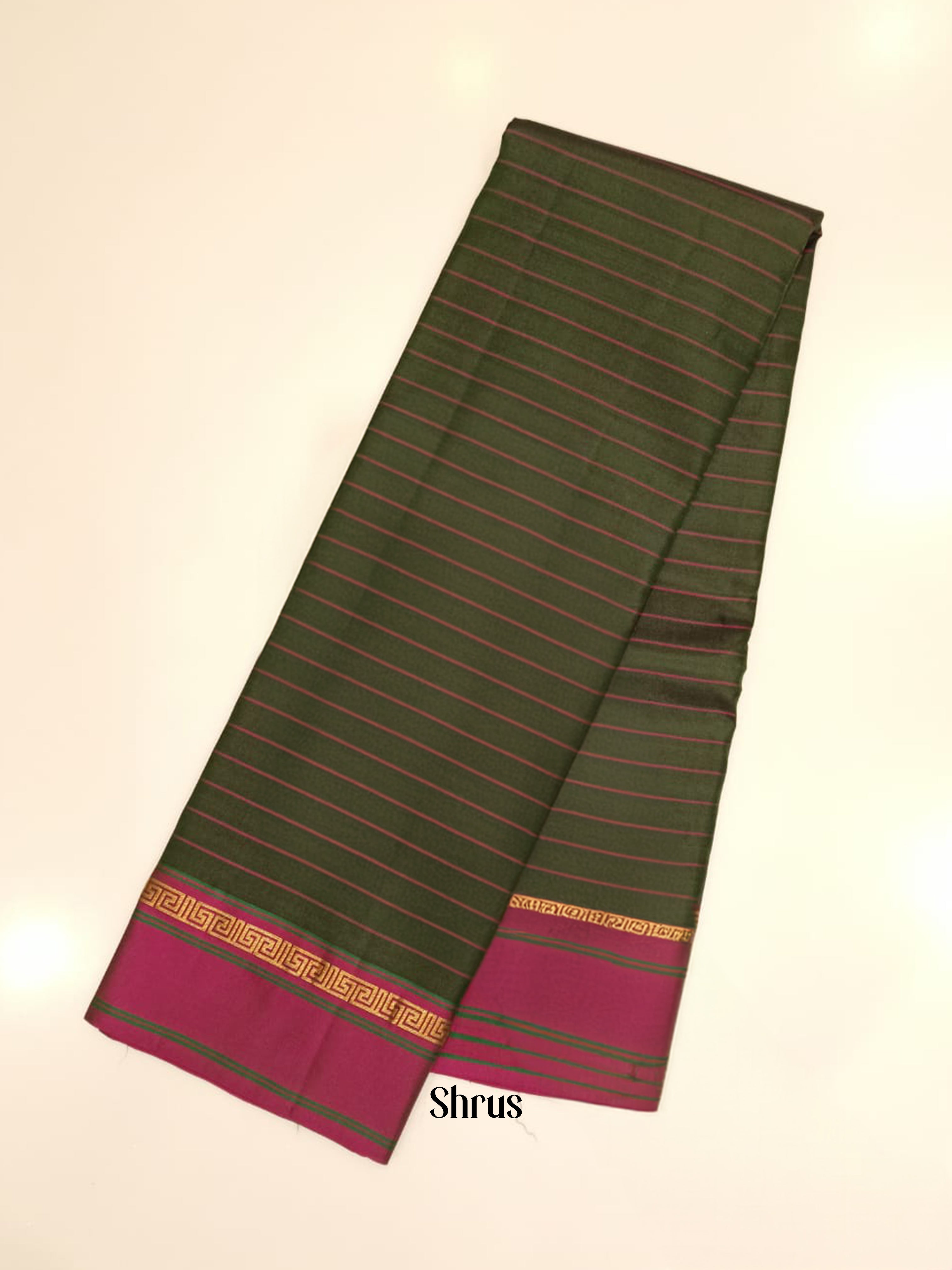 Green & Maroon - Kanchipuram silk Saree