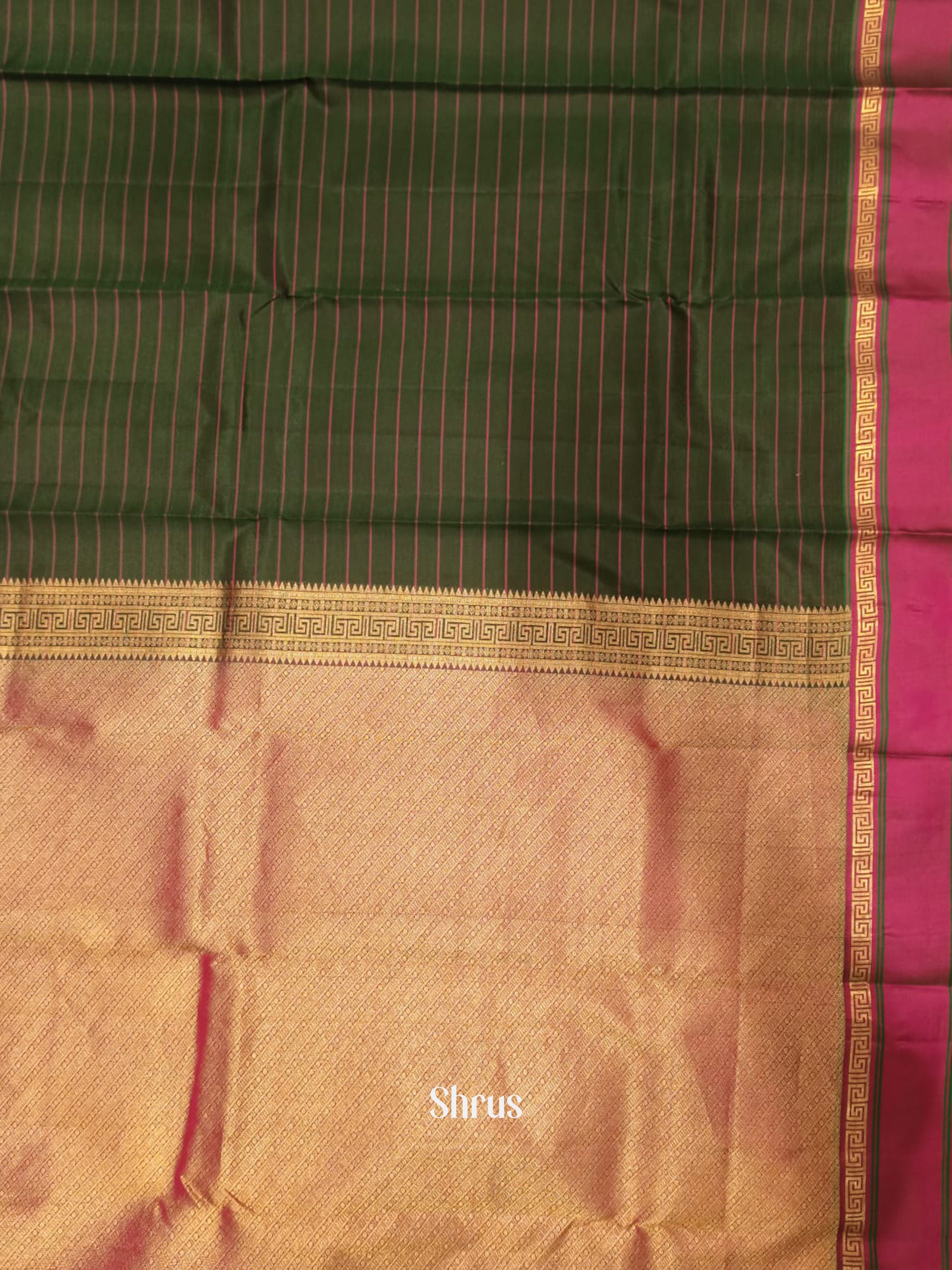 Green & Maroon - Kanchipuram silk Saree