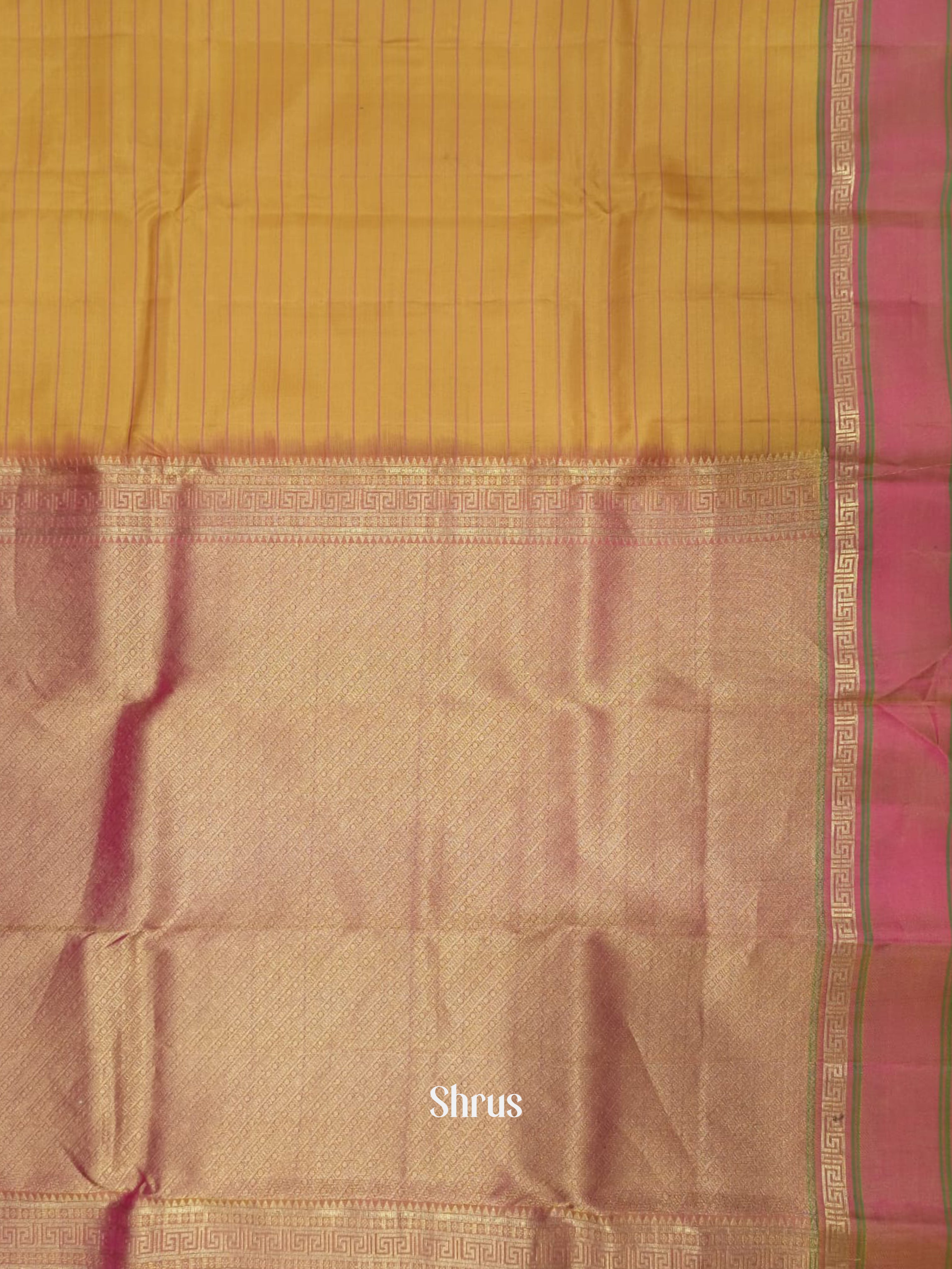 Yellow & Orange - Kanchipuram silk Saree