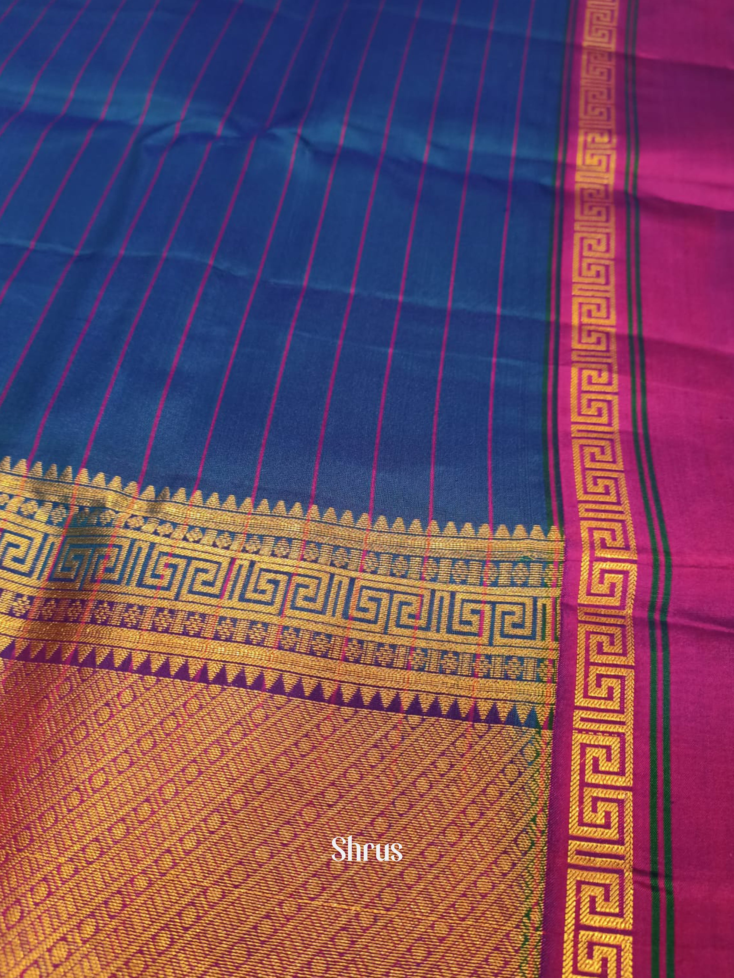 Blue & Purple - Kanchipuram silk Saree