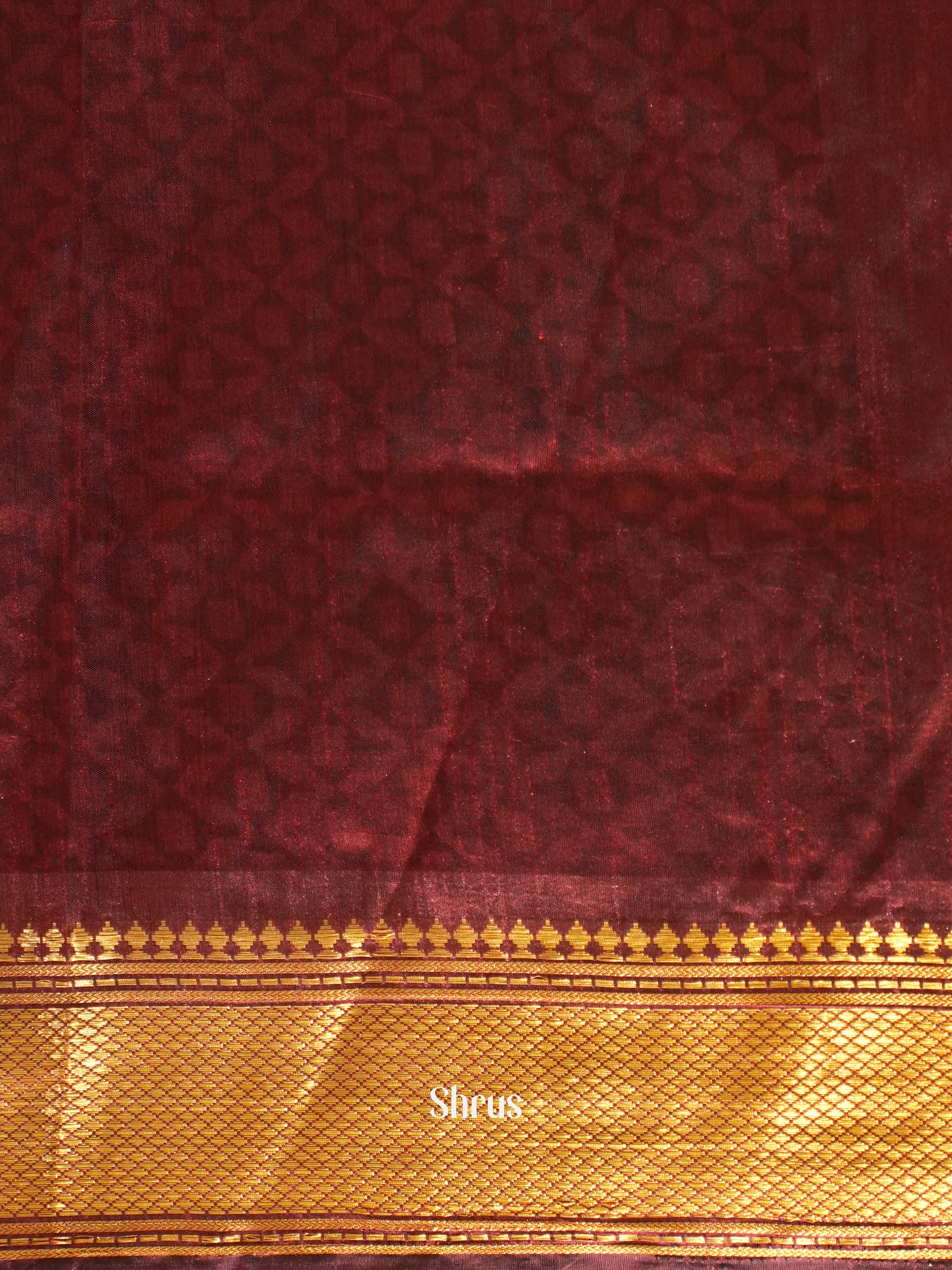 Black & Maroon - Semi Patola Saree