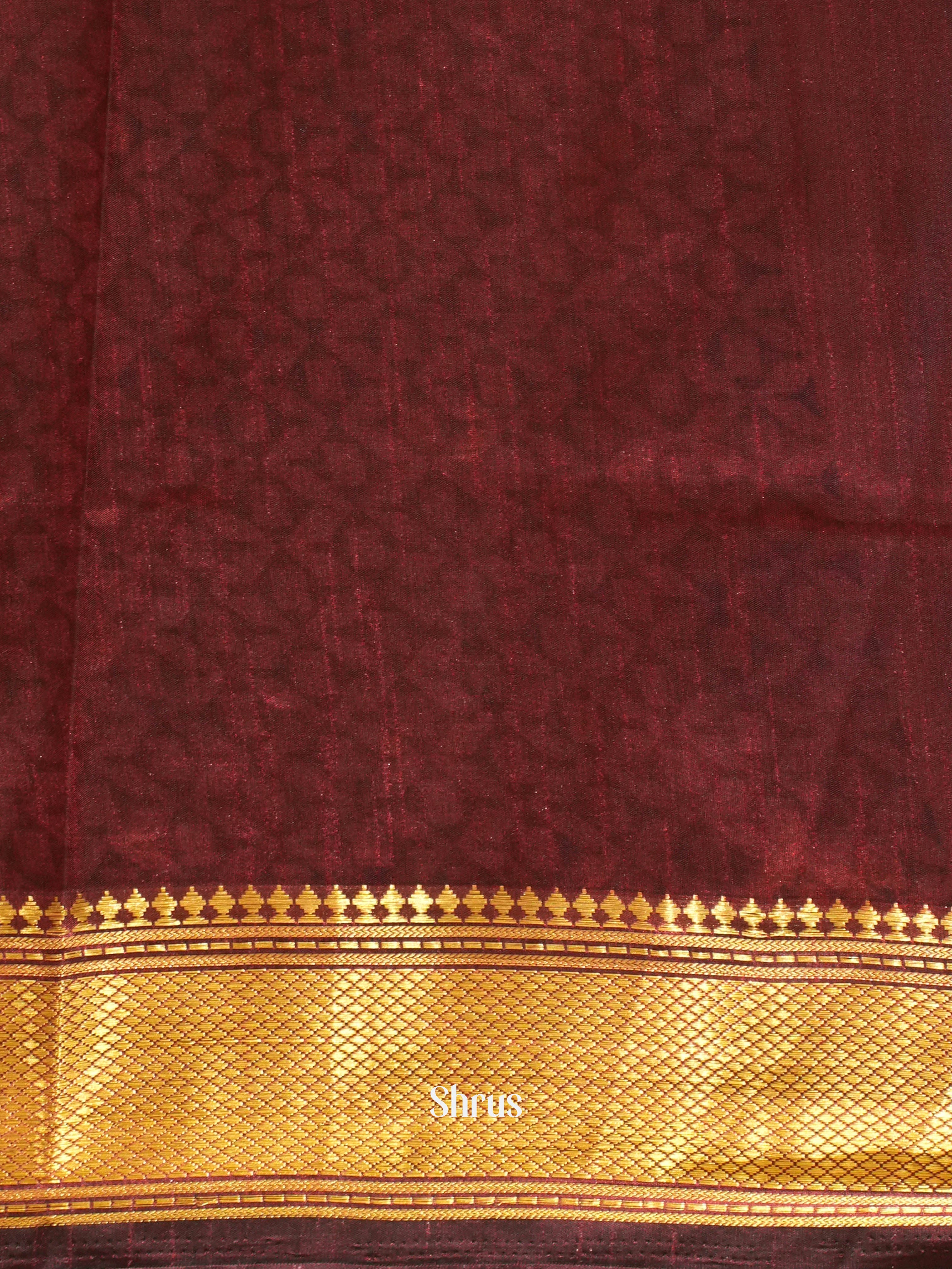 Black & Maroon - Semi Patola Saree