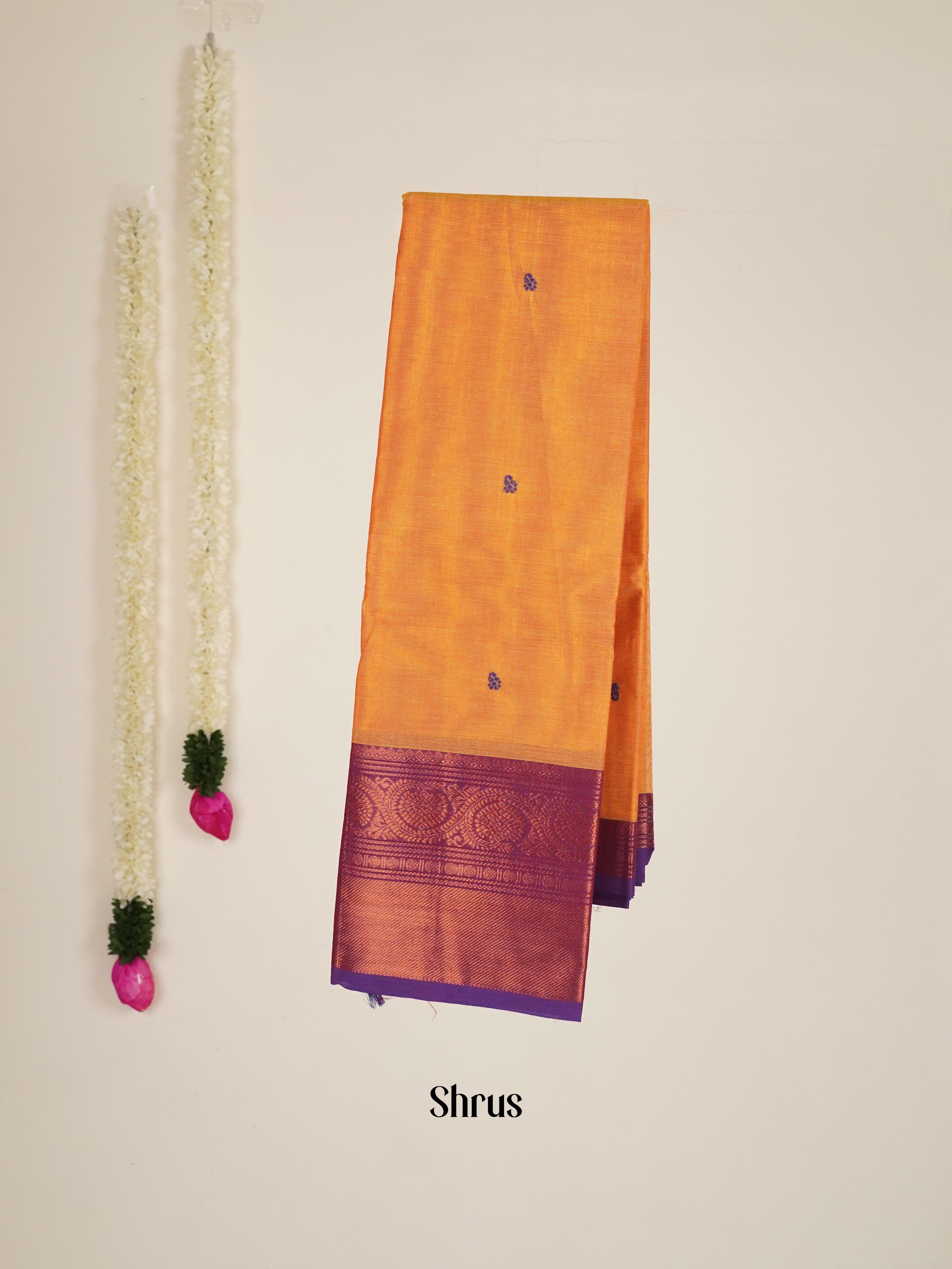 Yellow & Violet - Chettinad Cotton Saree