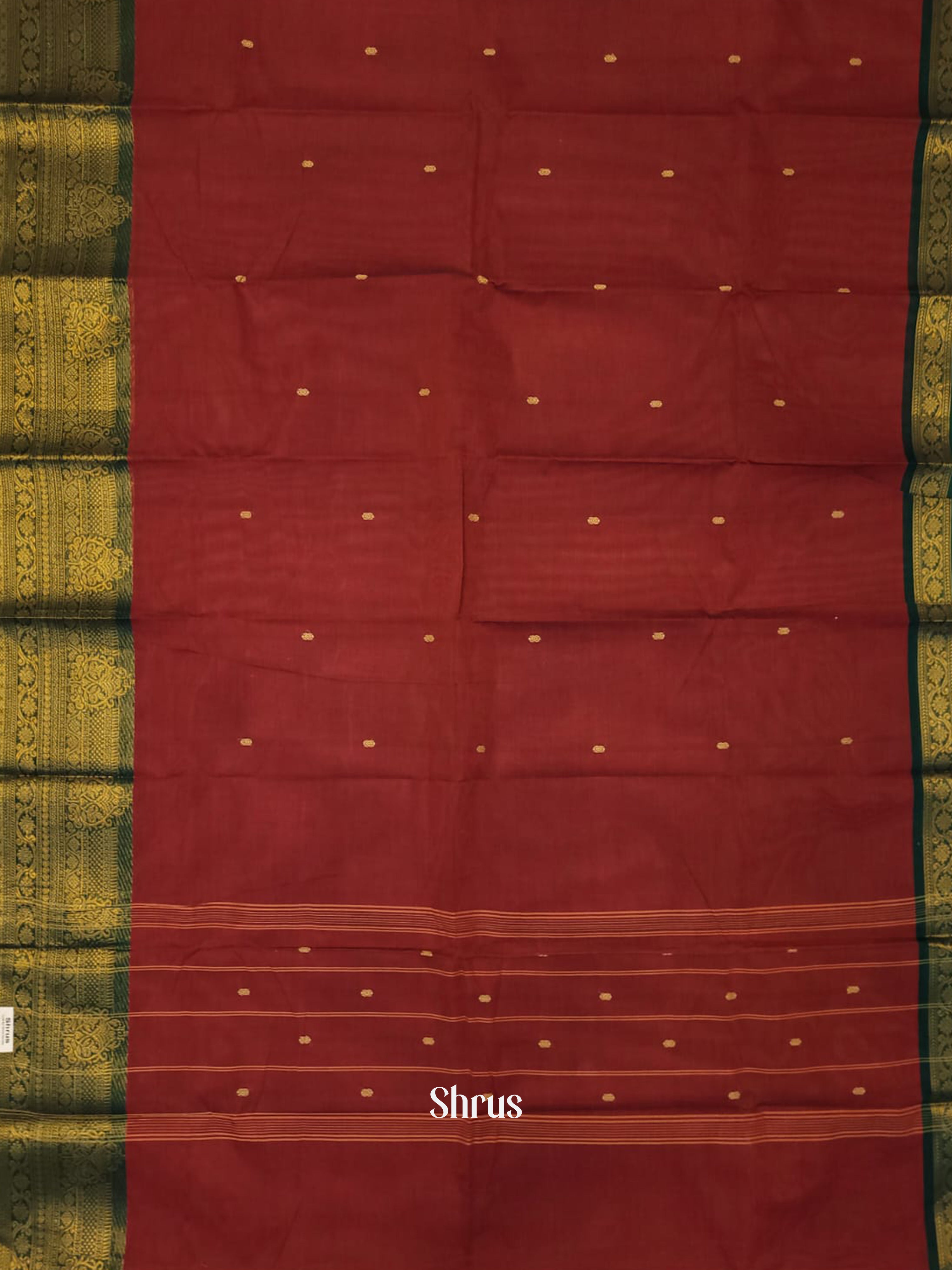 Red & Green - Chettinad Cotton Saree