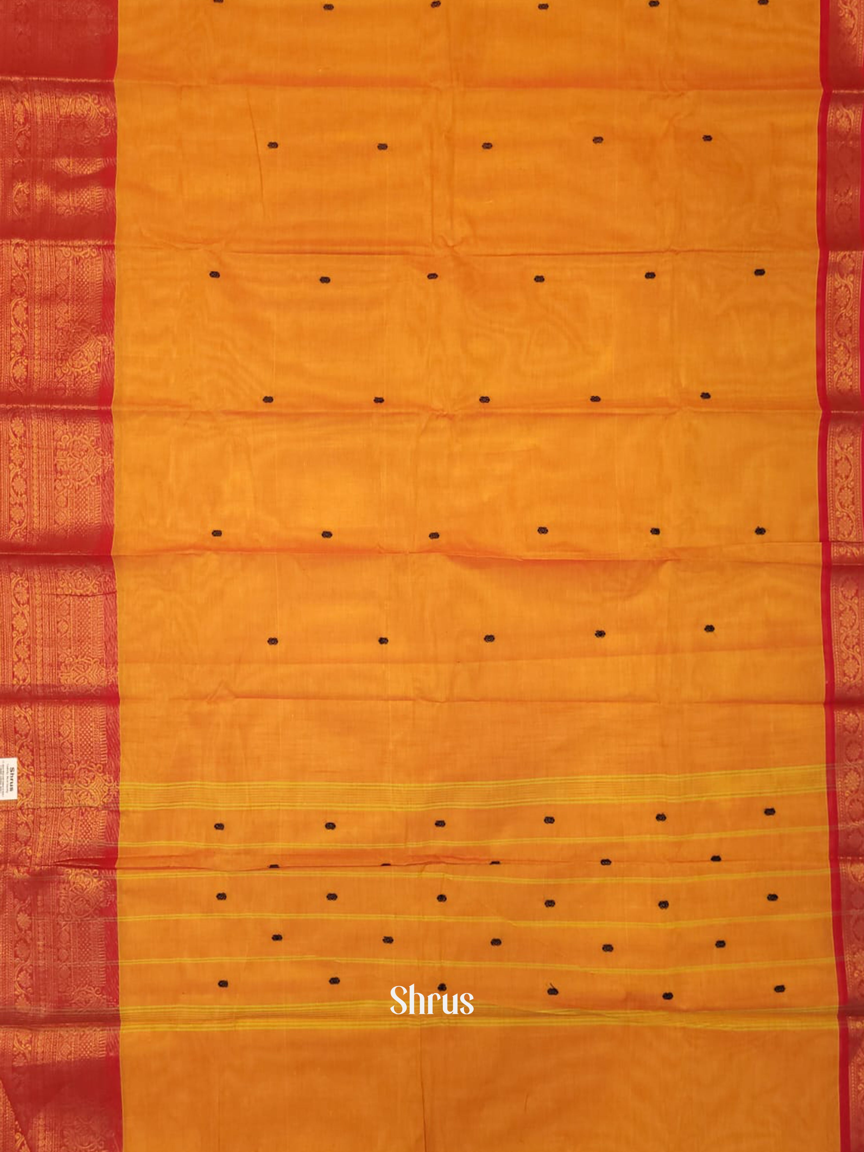 Orange & Pink - Chettinad Cotton Saree