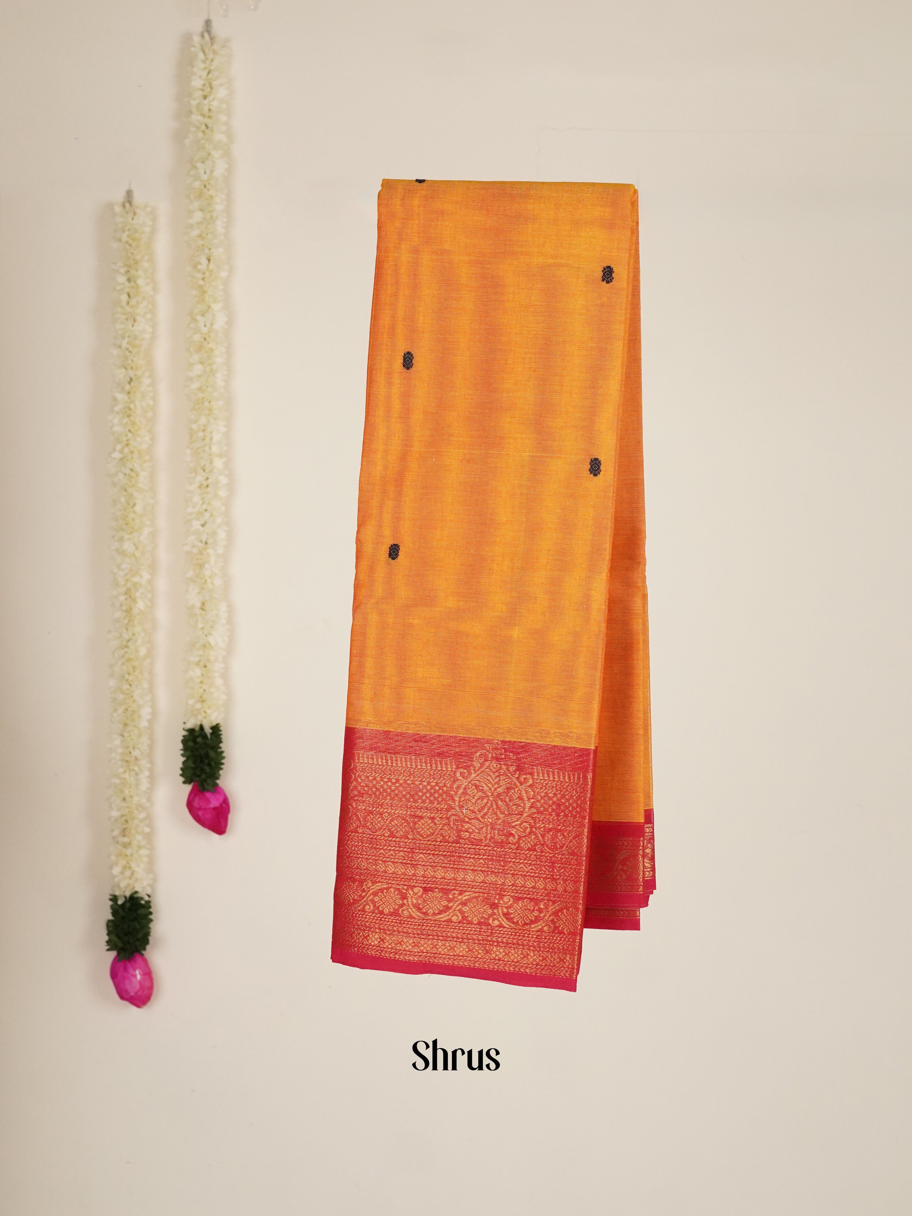 Orange & Pink - Chettinad Cotton Saree