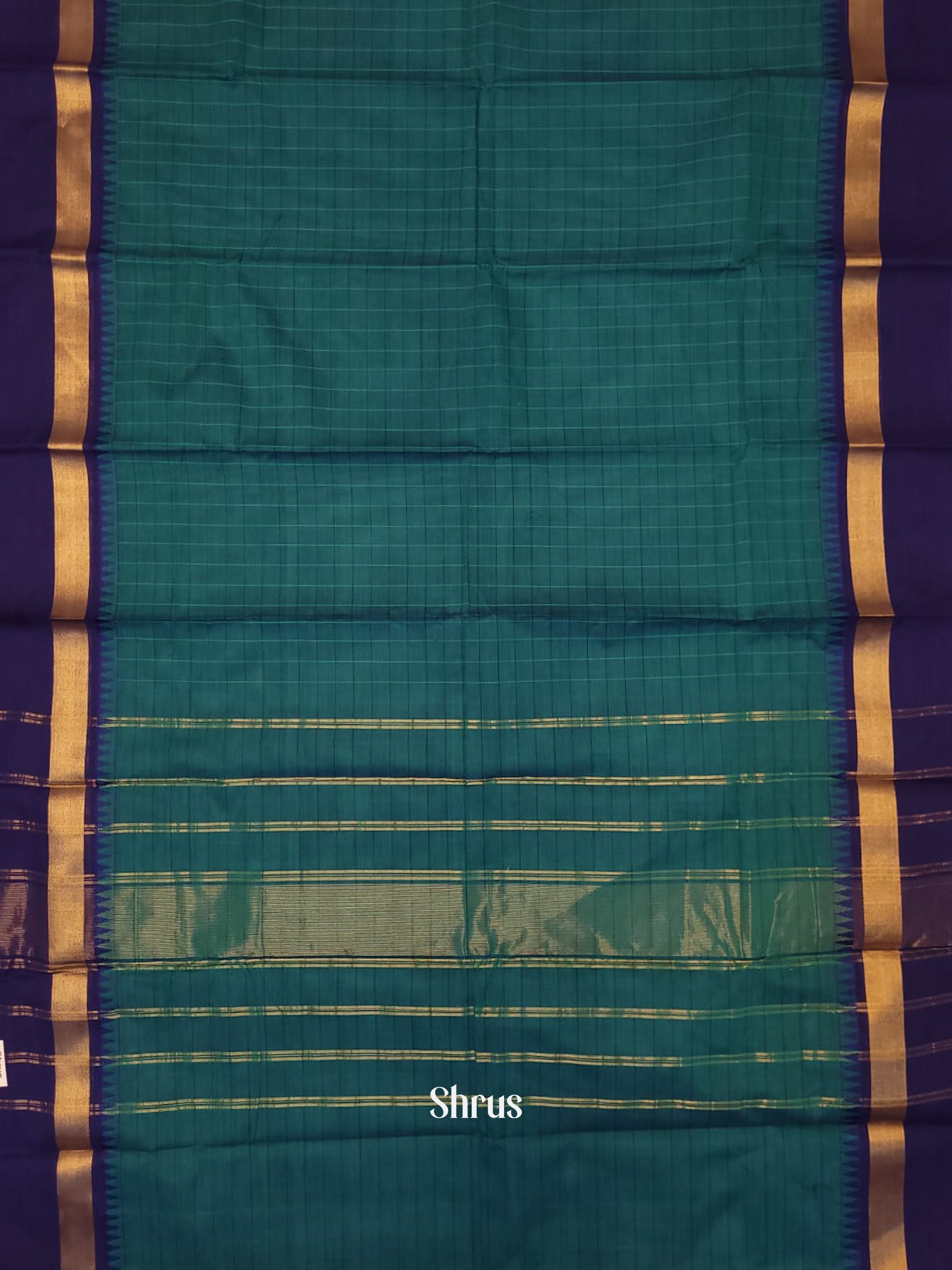 Teal & Blue - Chettinad Cotton Saree