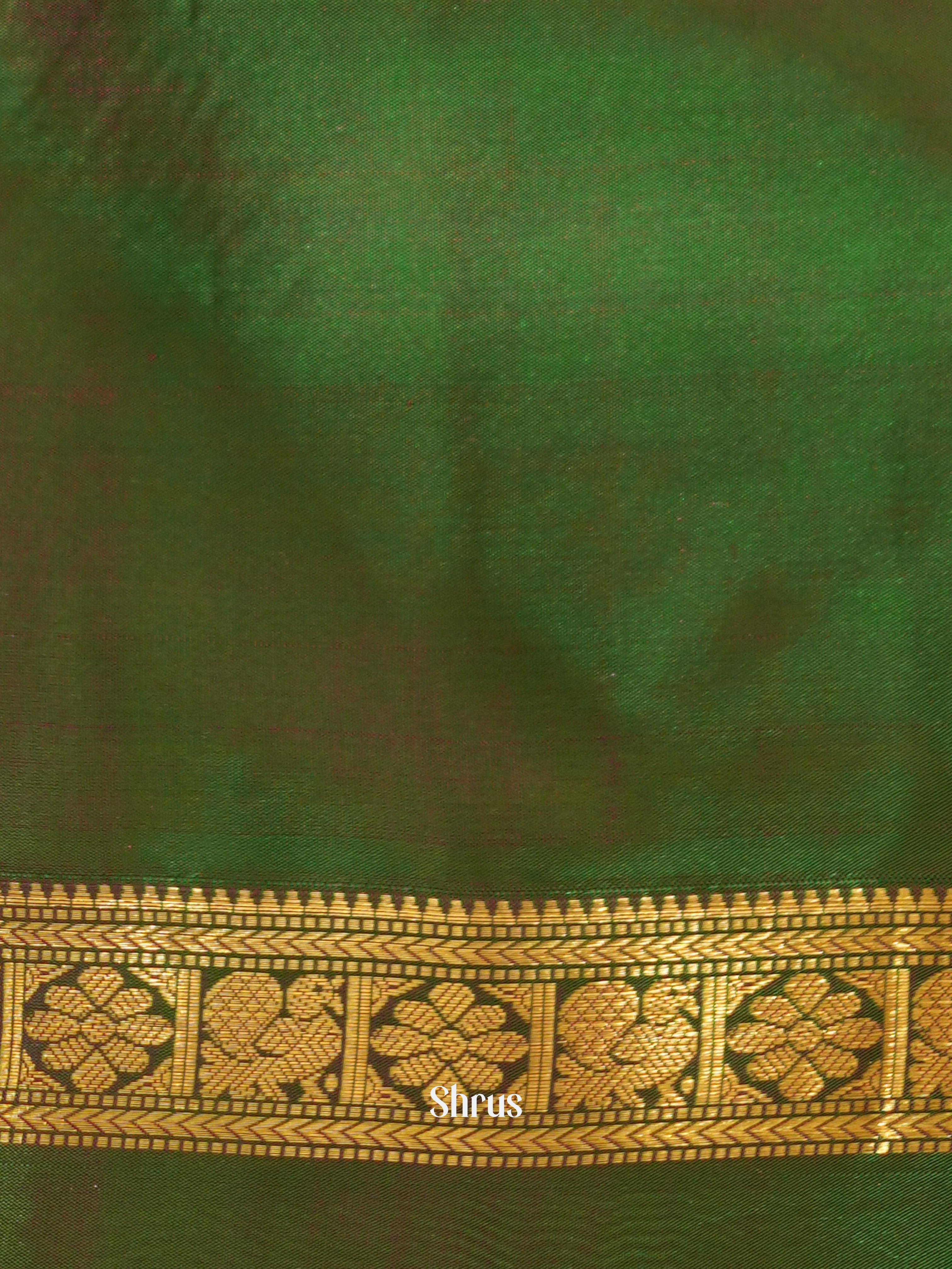 Reddish Pink & Green - Kanchipuram silk saree