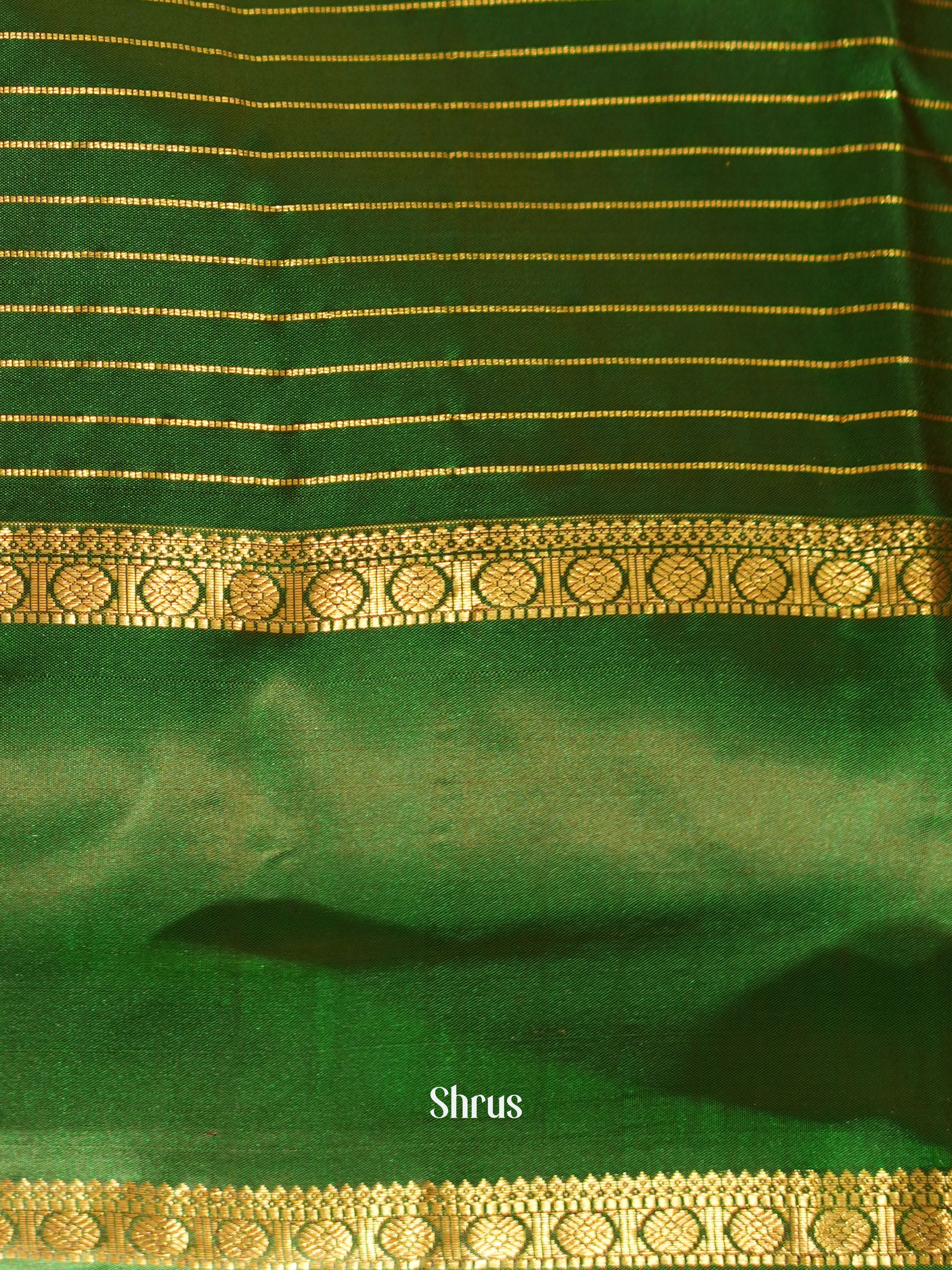 Brown & Green - Kanchipuram silk saree