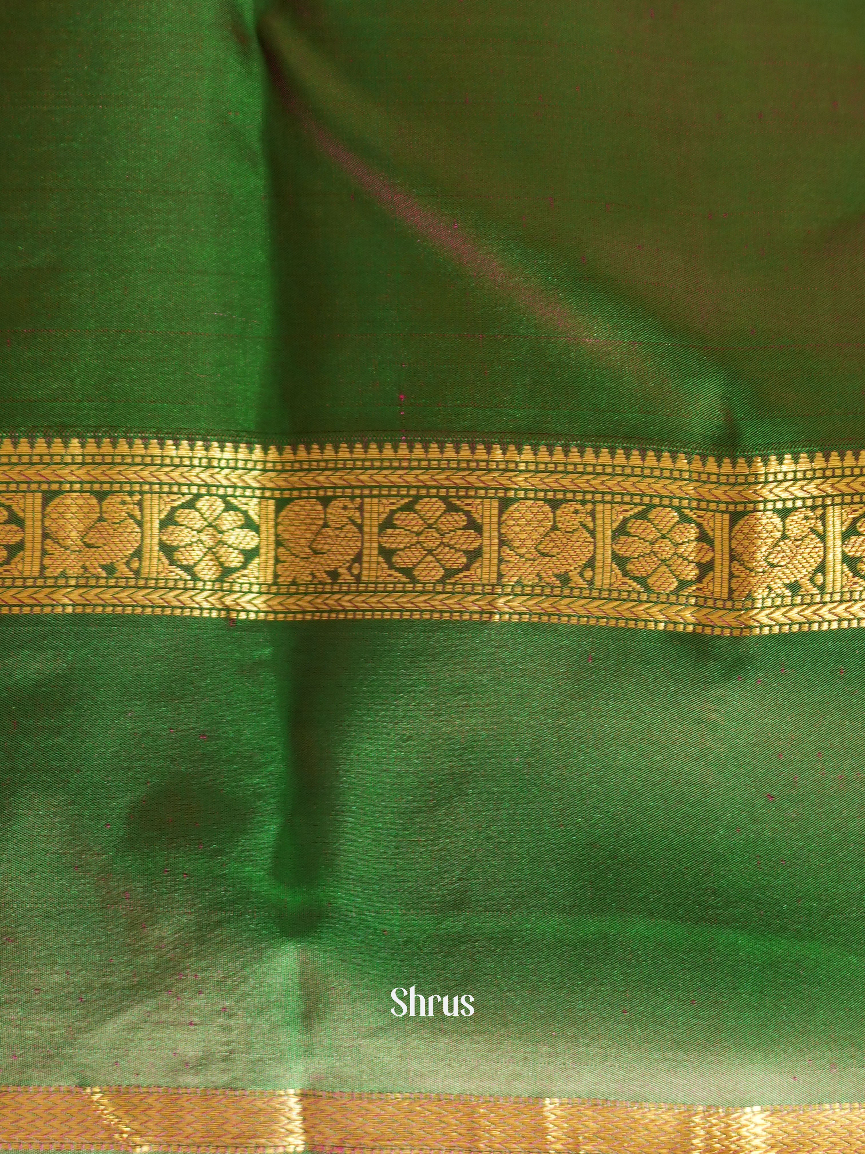 Violet & Green- Kanchipuram silk saree