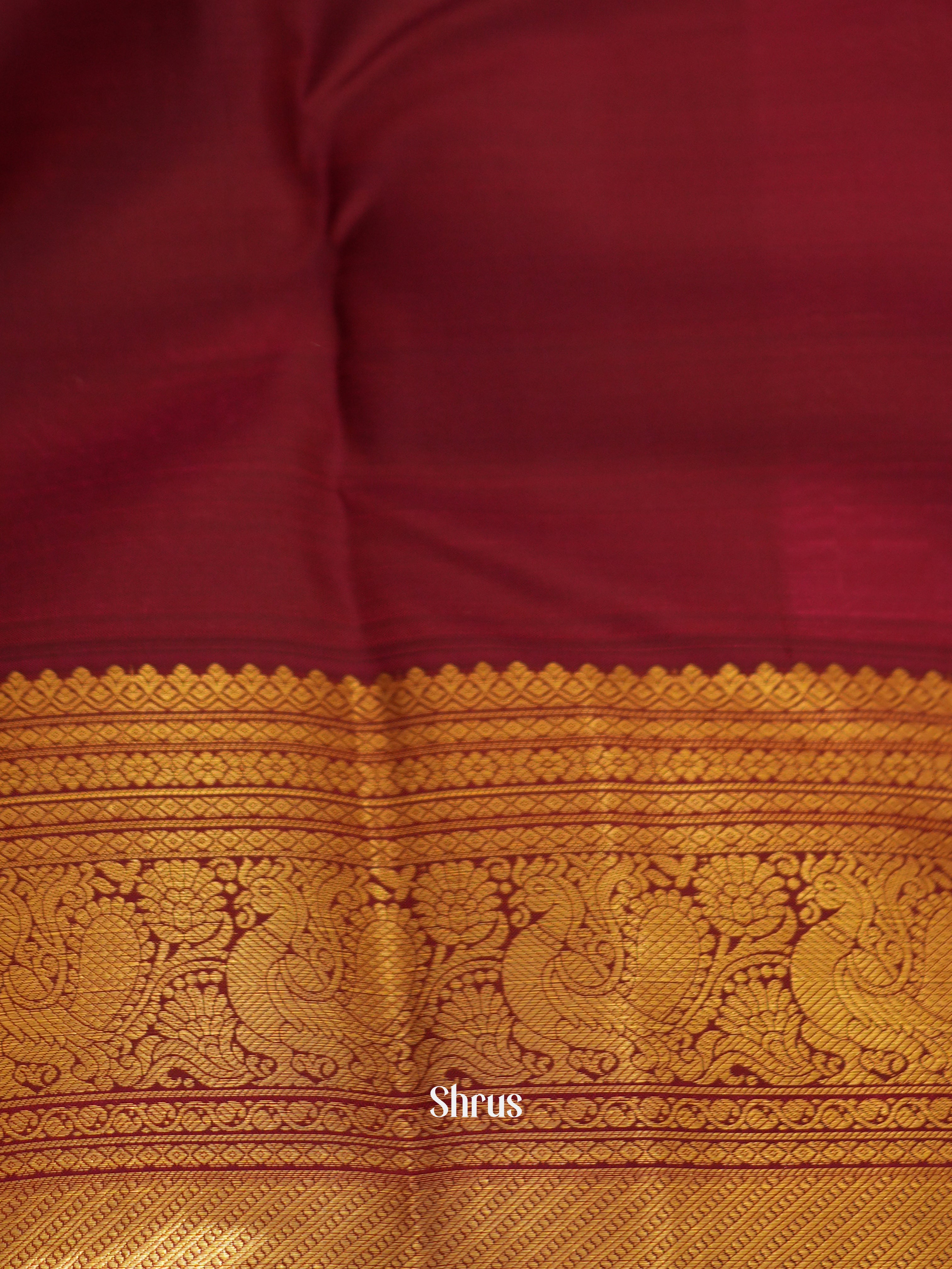 Green & Maroon - Kanchipuram silk saree