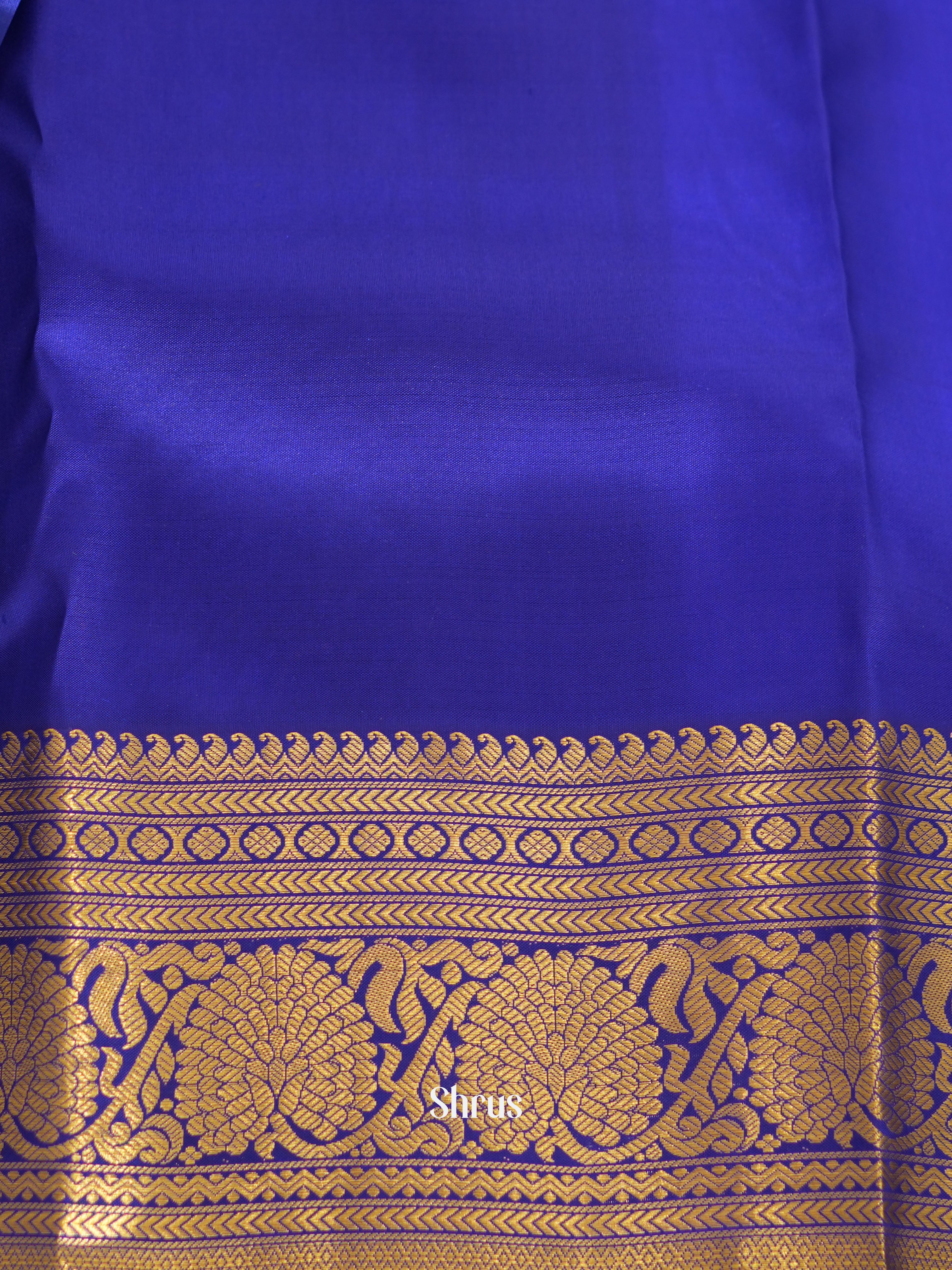 Teal & Blue - Kanchipuram silk saree