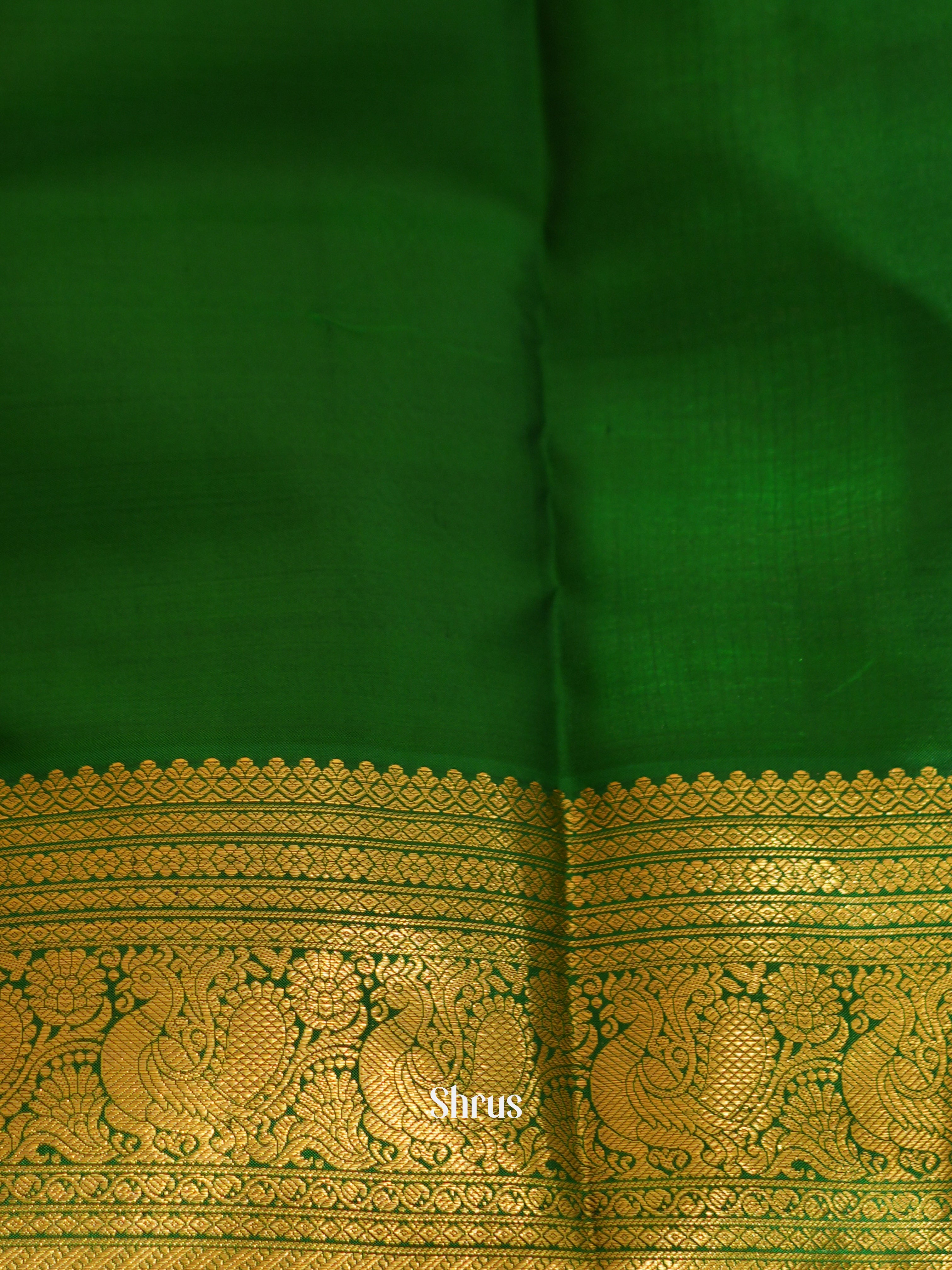 Yellow & Green - Kanchipuram silk saree