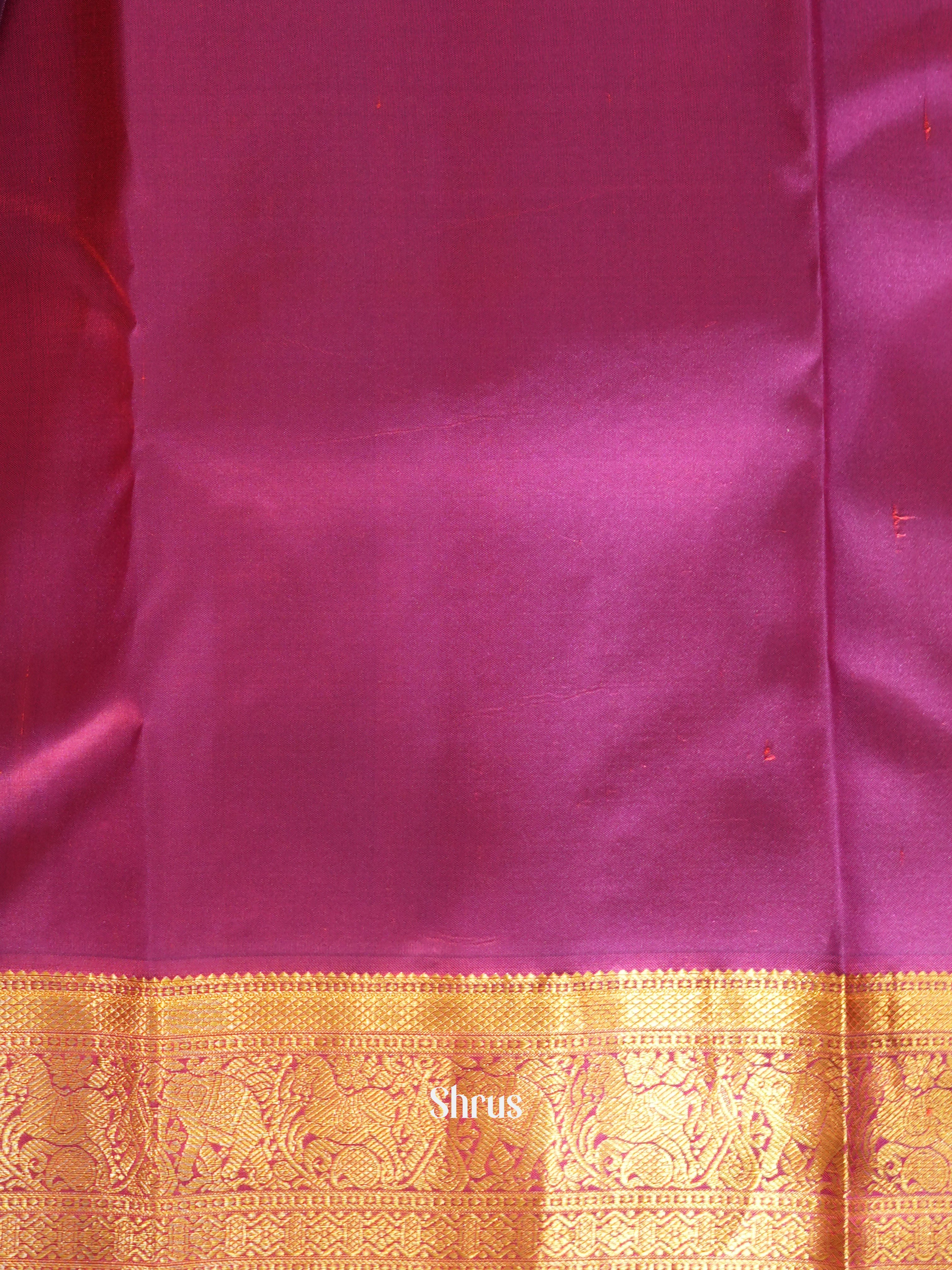 Grey & Purple - Kanchipuram silk saree