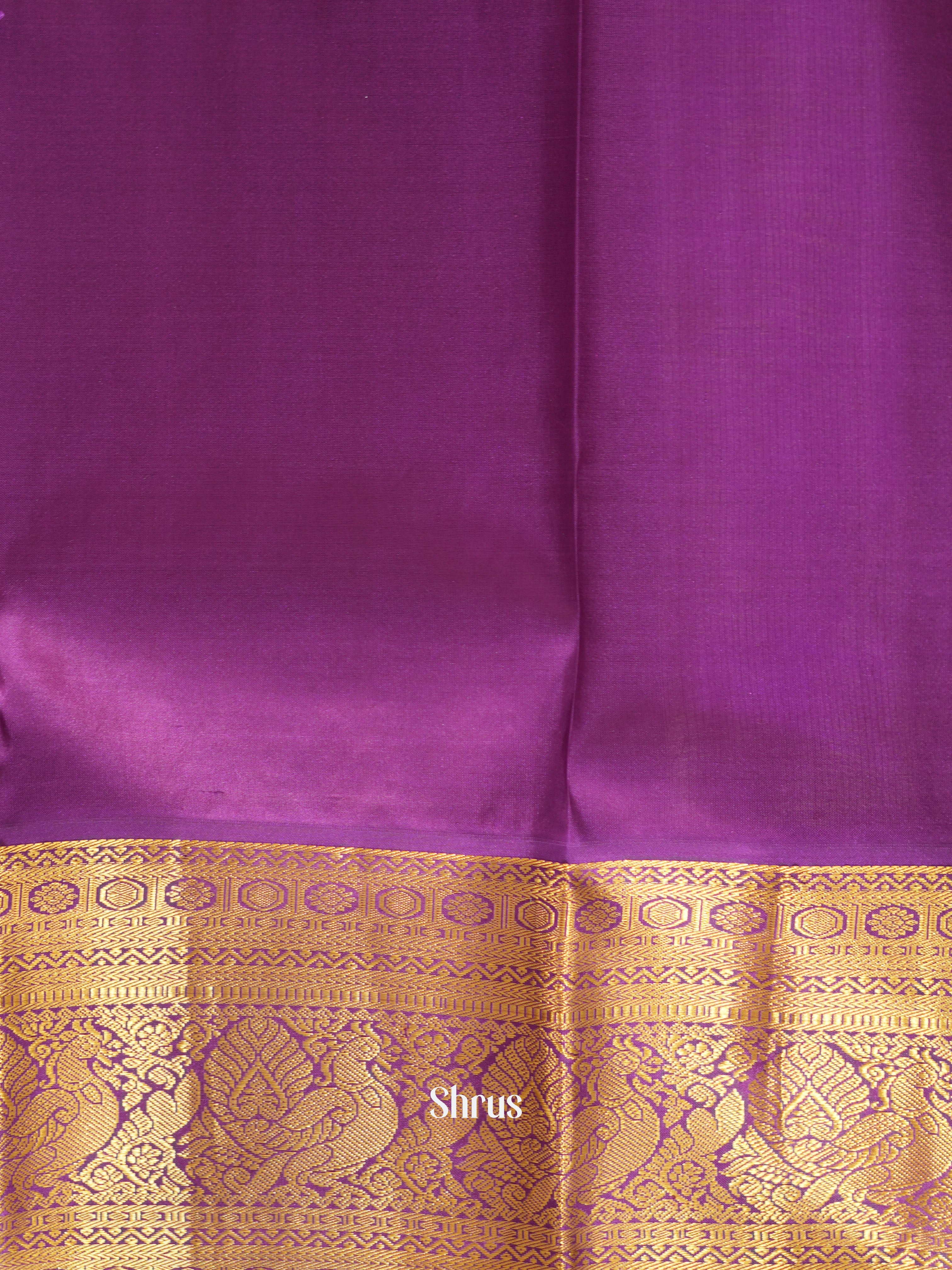 Teal & Purple - Kanchipuram silk saree