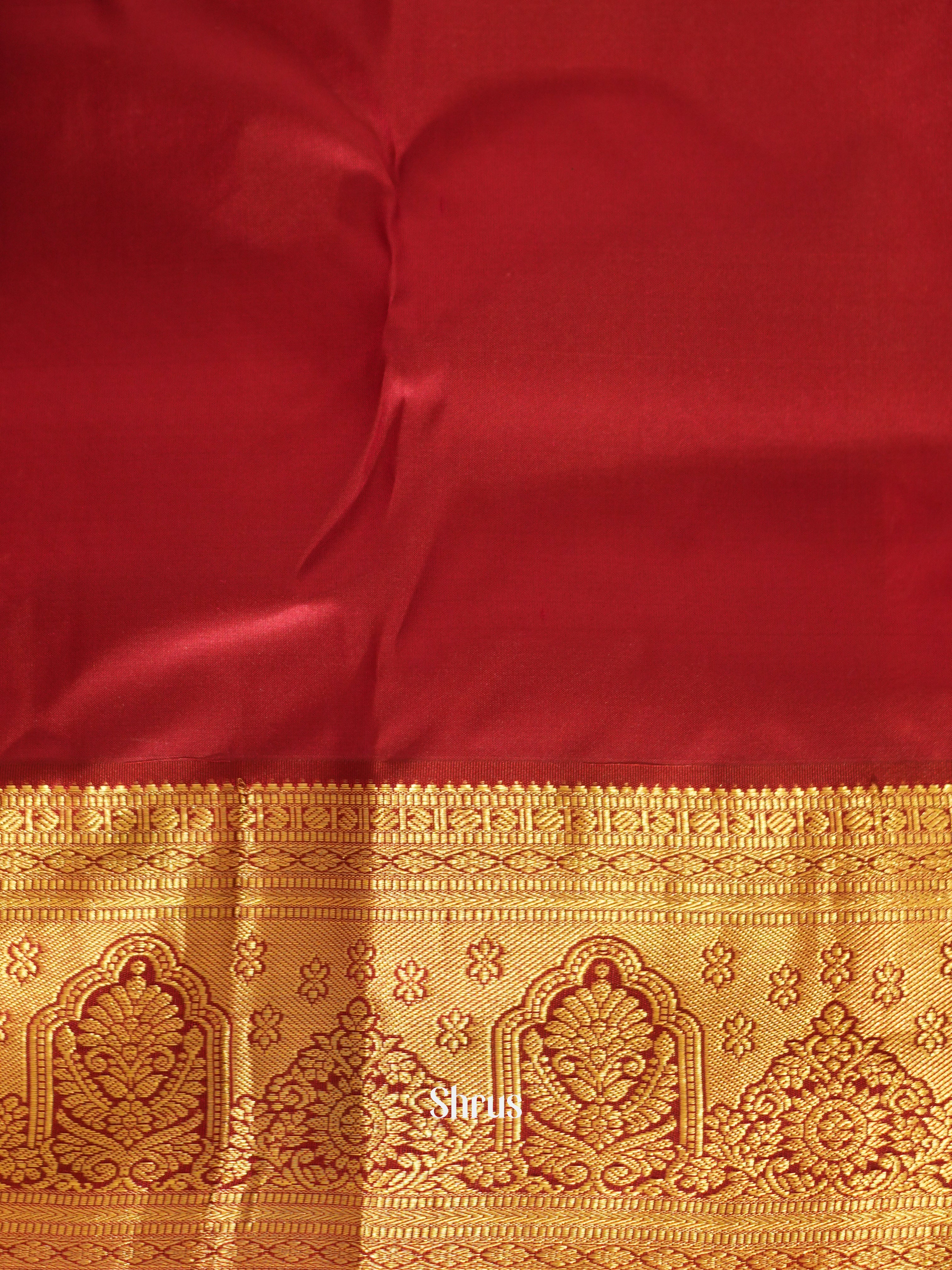 Blue & Maroon - Kanchipuram silk saree