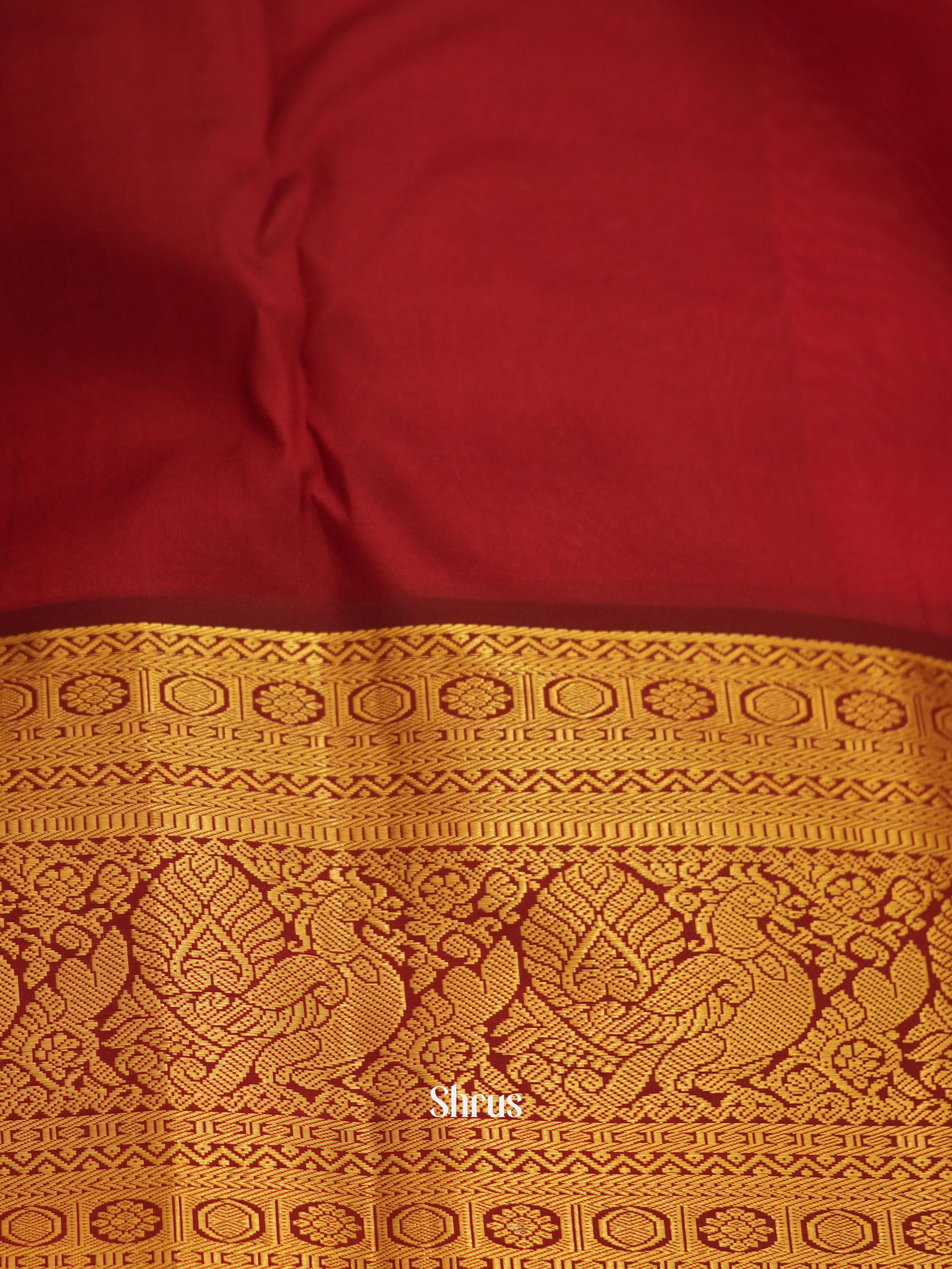 Blue & Maroon - Kanchipuram silk saree