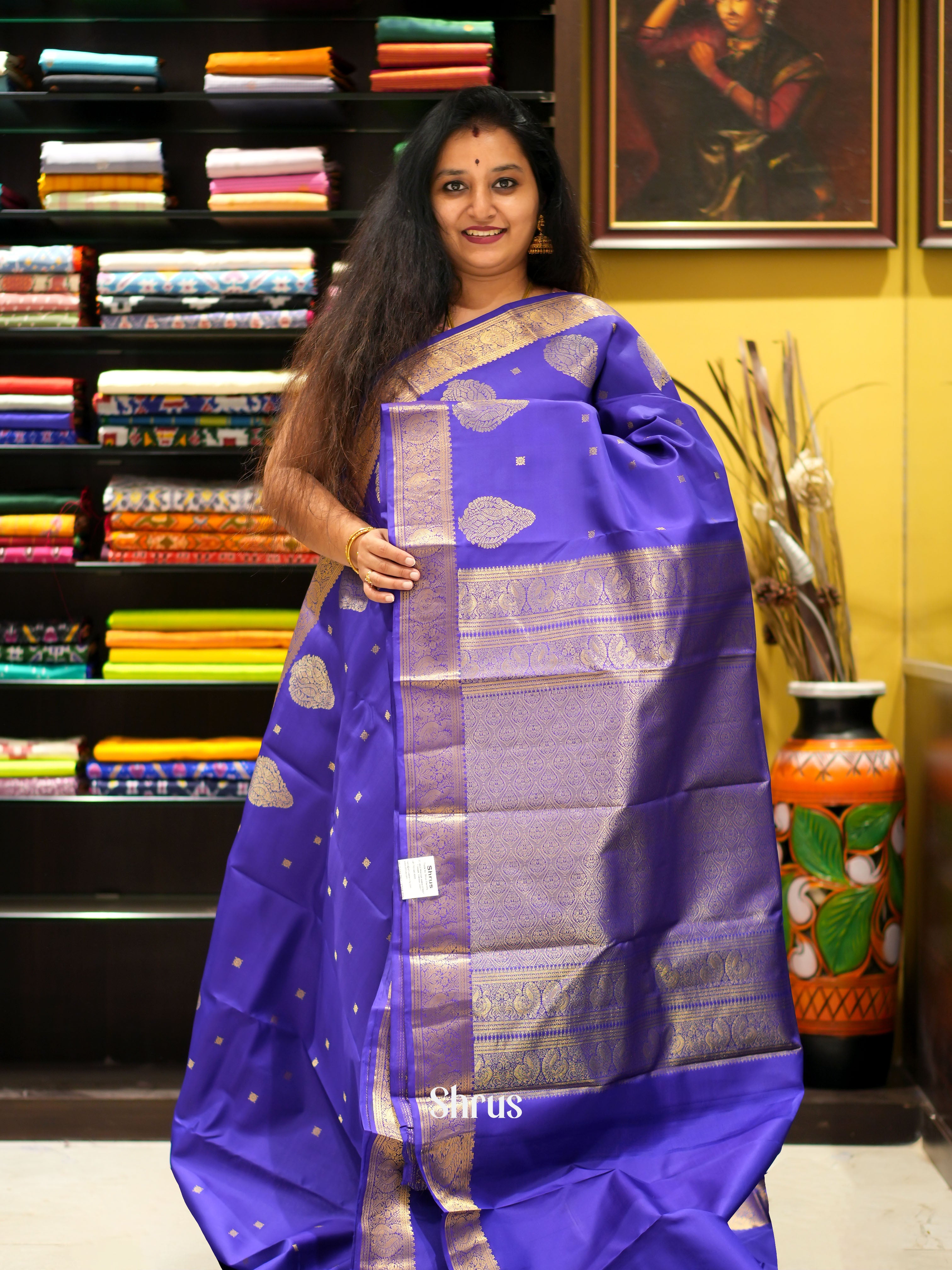 Purple(Single Tone)- Kanchipuram silk saree