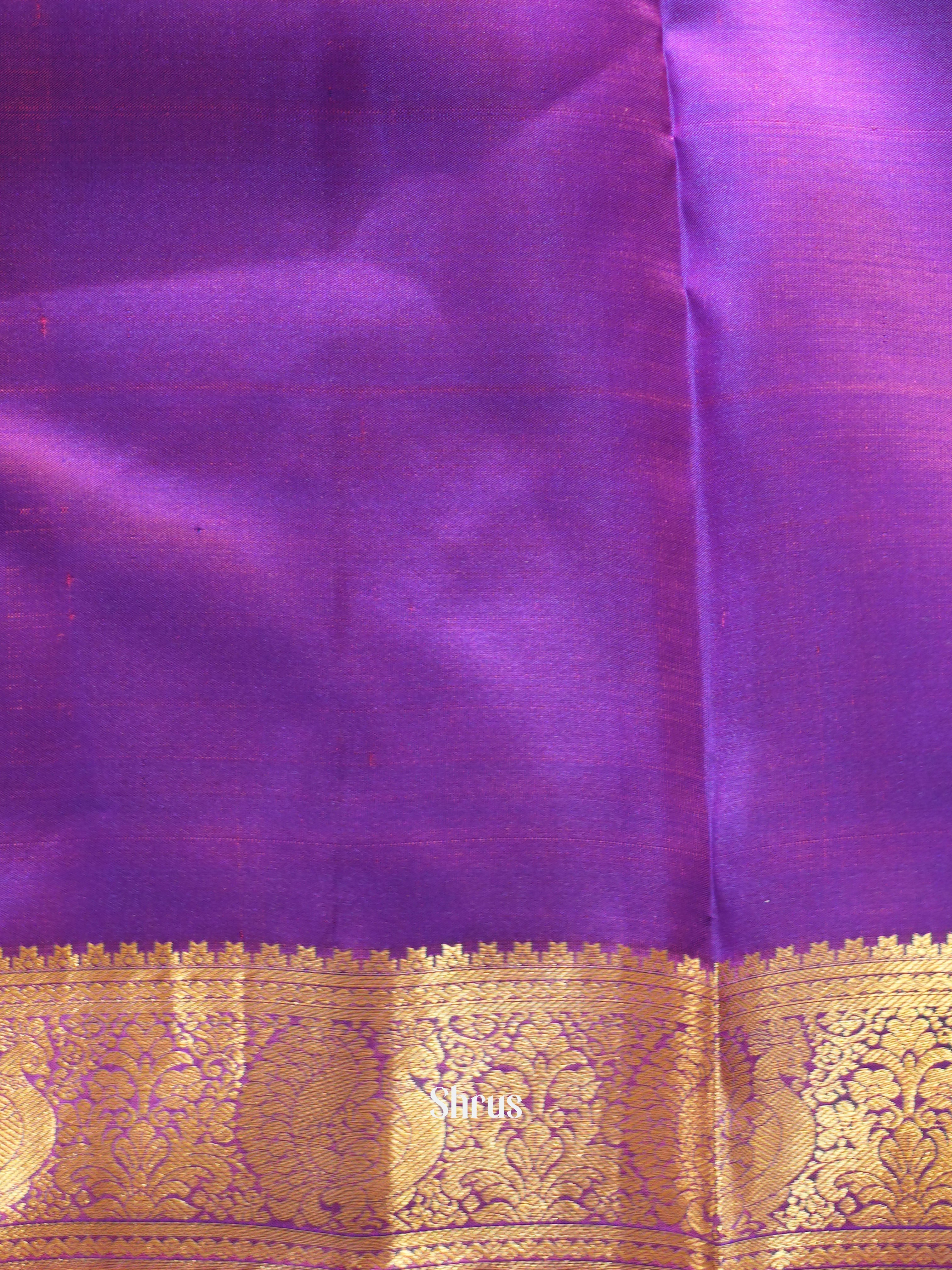 Purple(Single Tone) - Kanchipuram silk saree