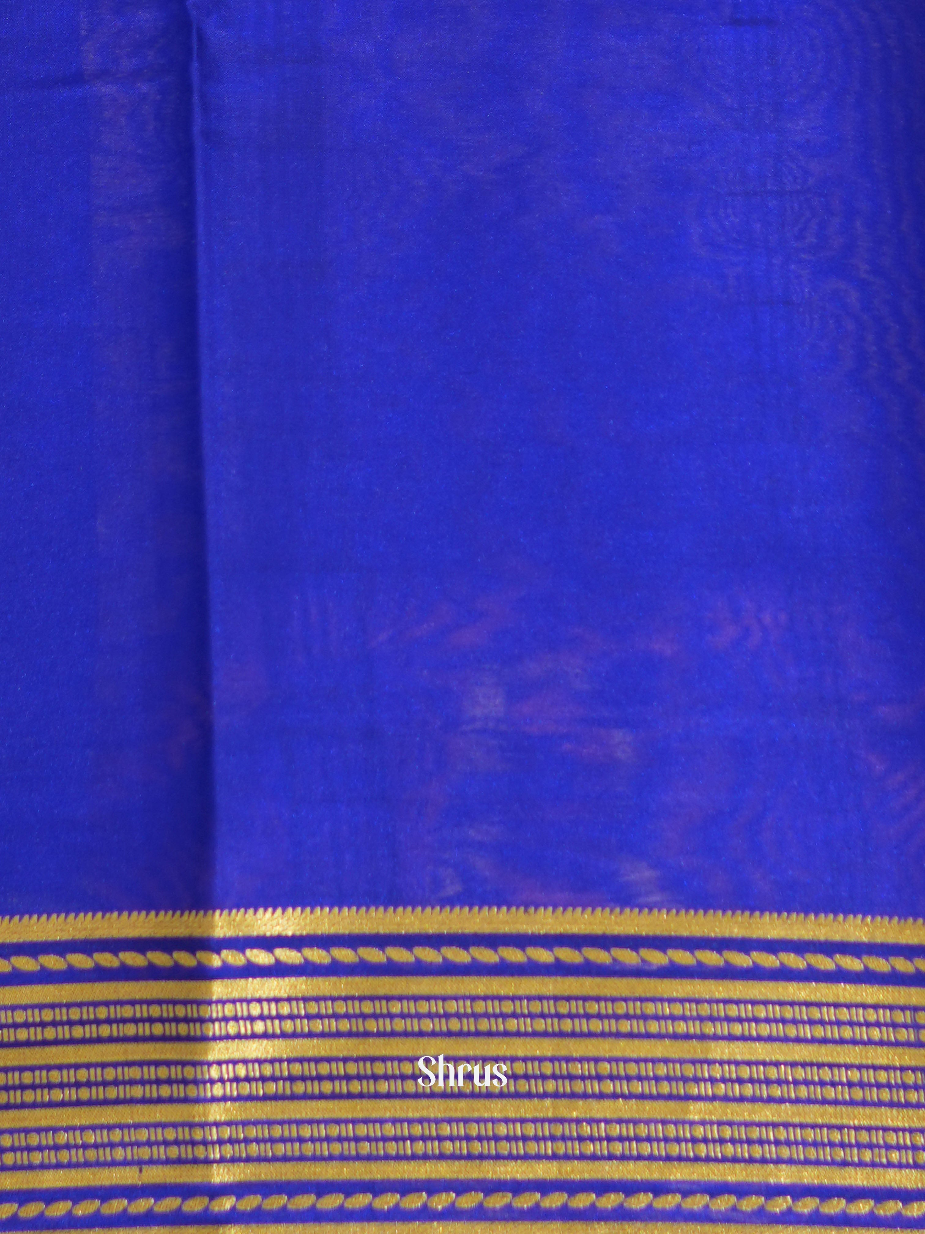 Teal & Blue - Mysore Silk Saree