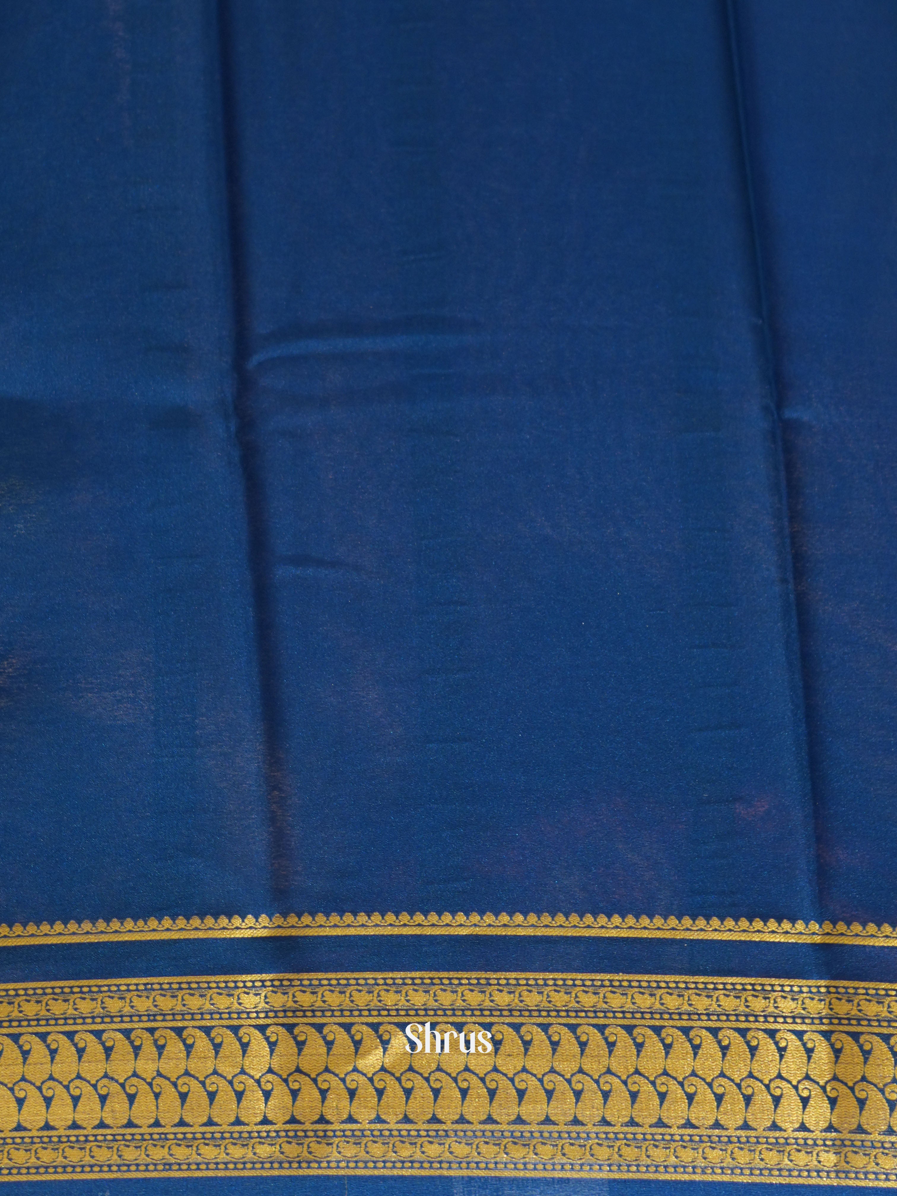 Pink & Blue - Mysore Silk Saree