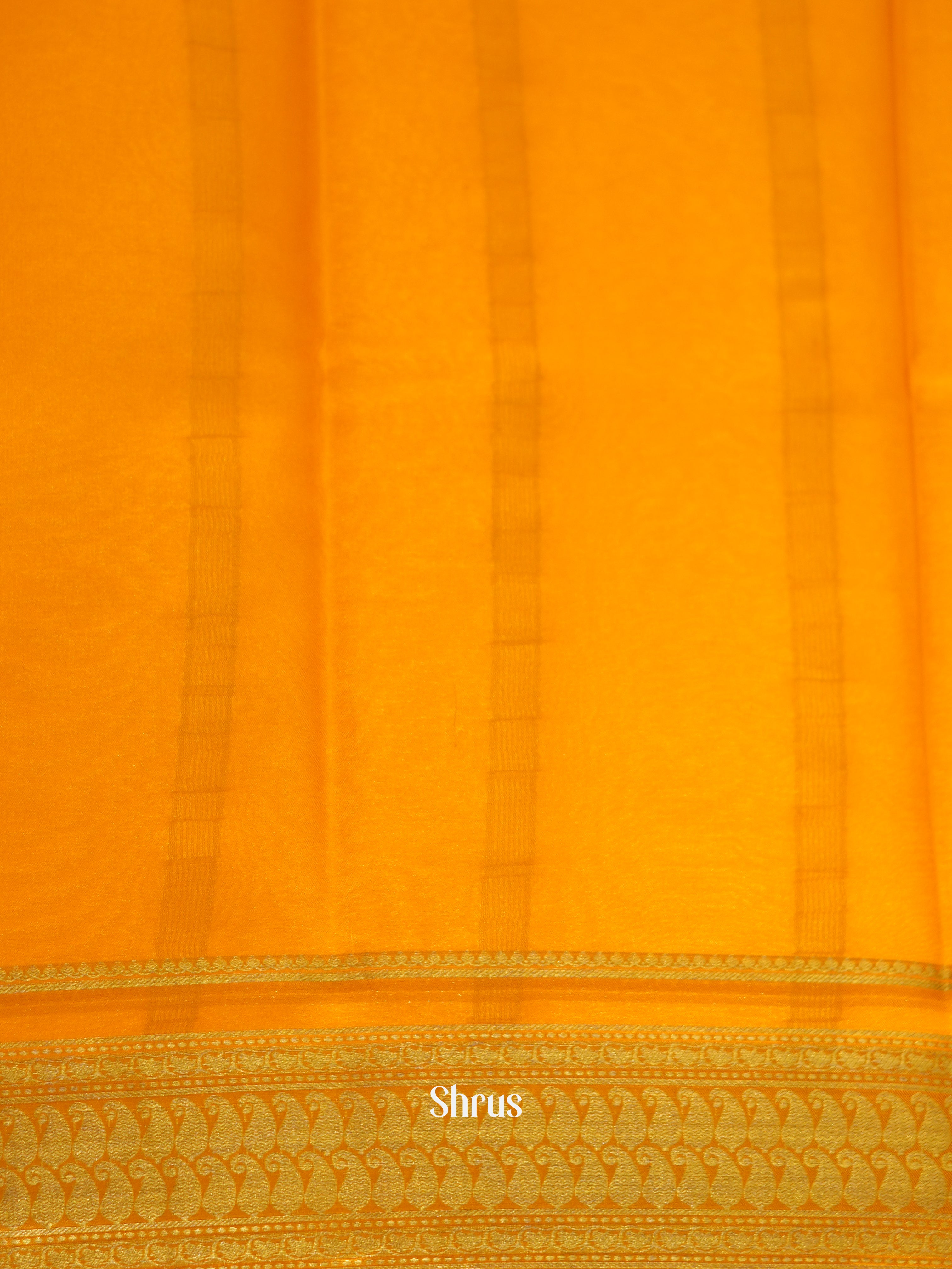 Black & Mustard  - Mysore Silk Saree