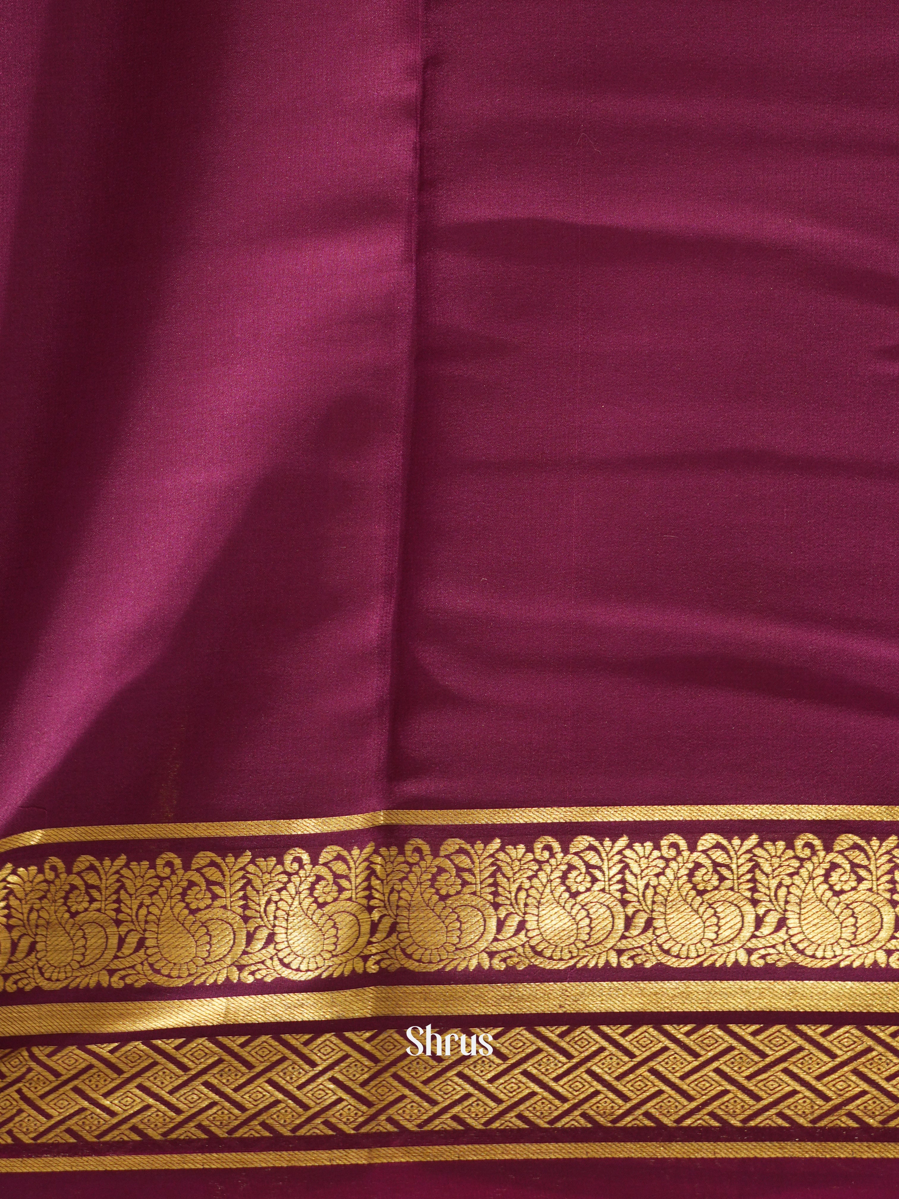 Green & Purple - Mysore Silk Saree