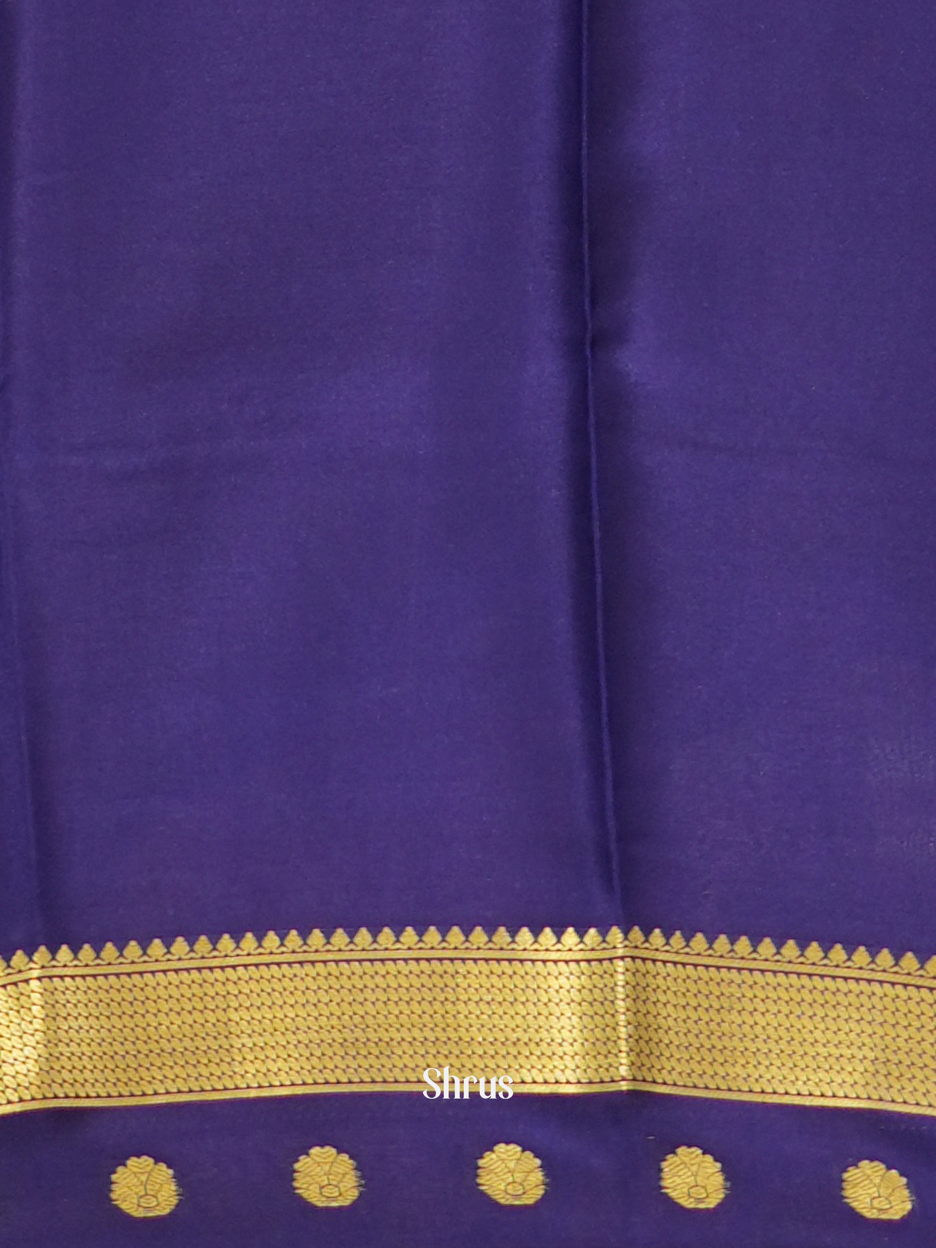 Purple & Blue - Mysore Silk Saree