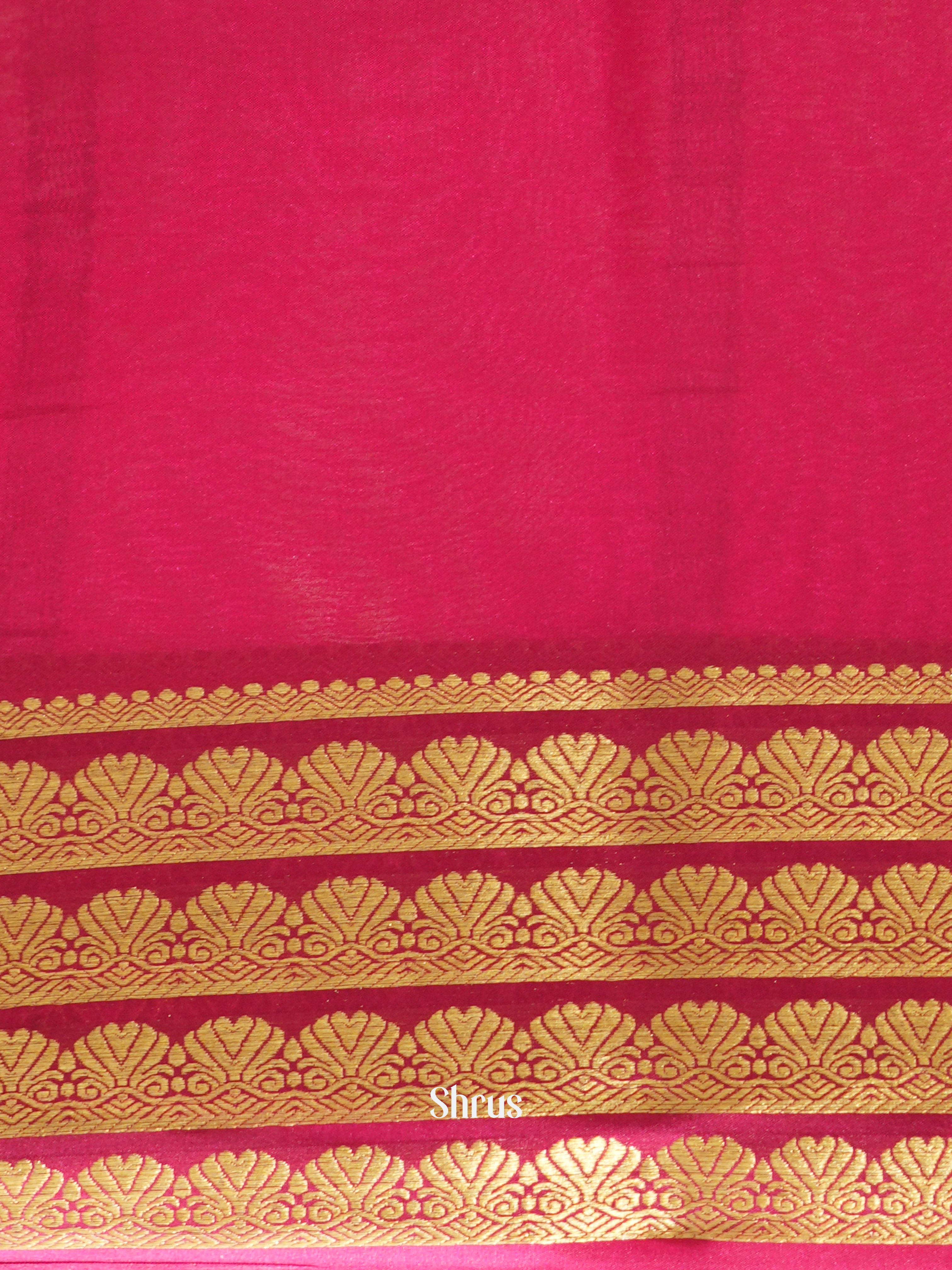 Blue & Pink - Mysore Silk Saree