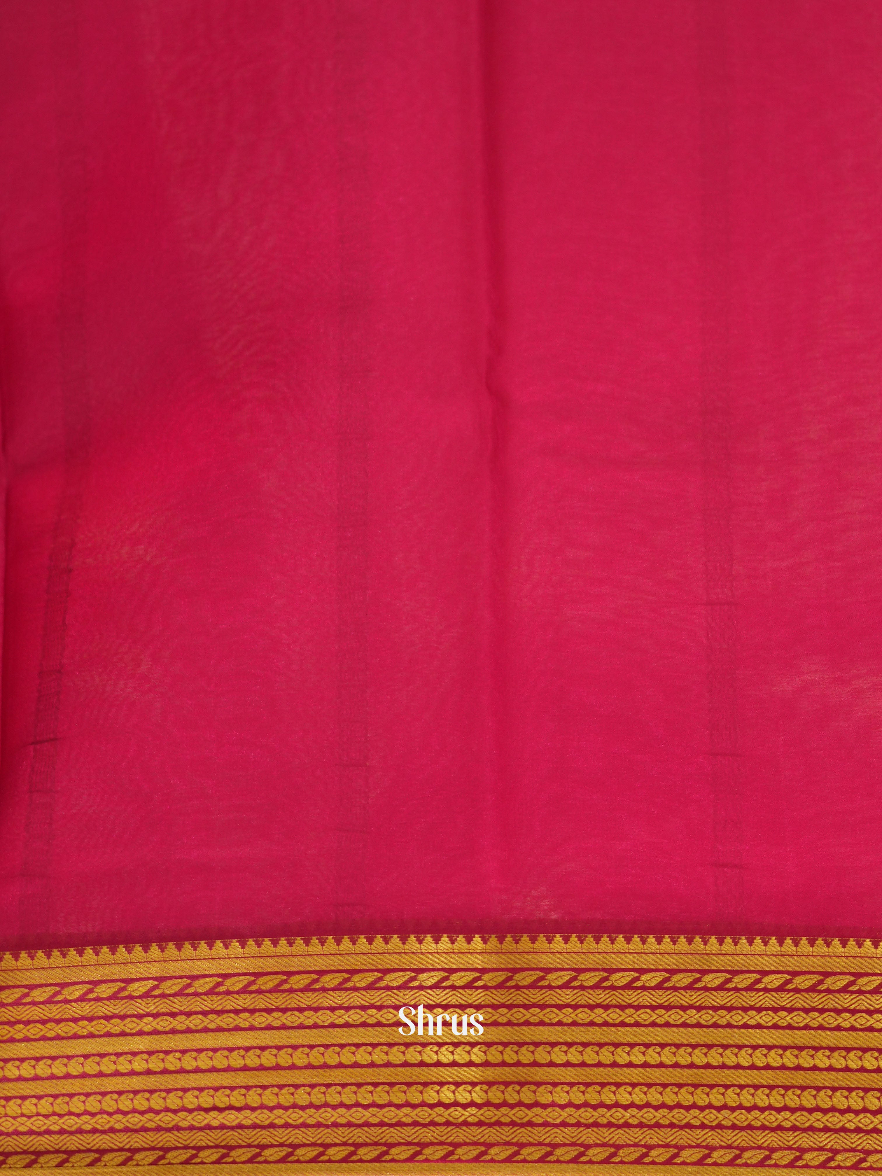 Blue & Maroon - Mysore Silk Saree