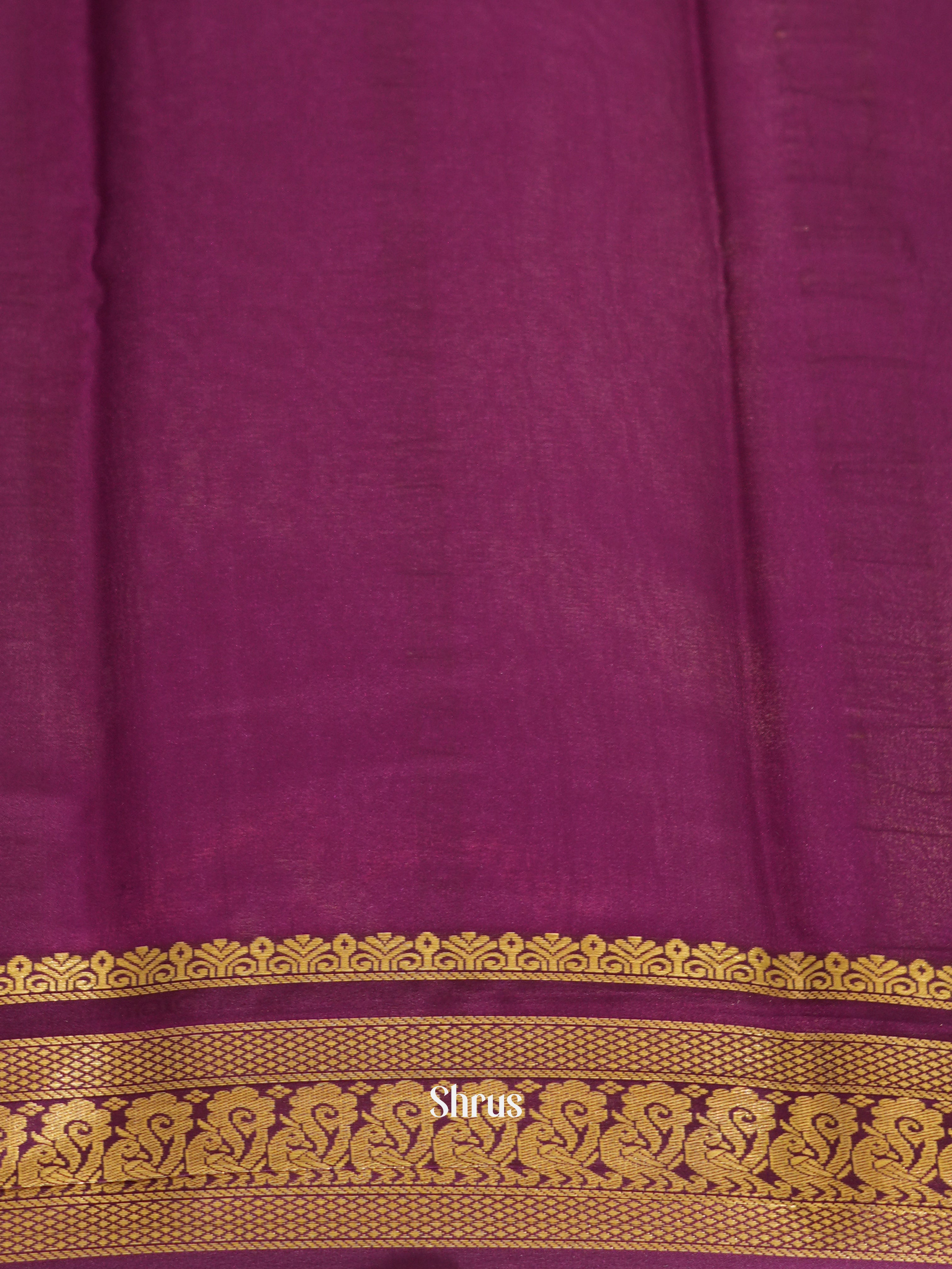 Teal & Purple - Mysore Silk Saree