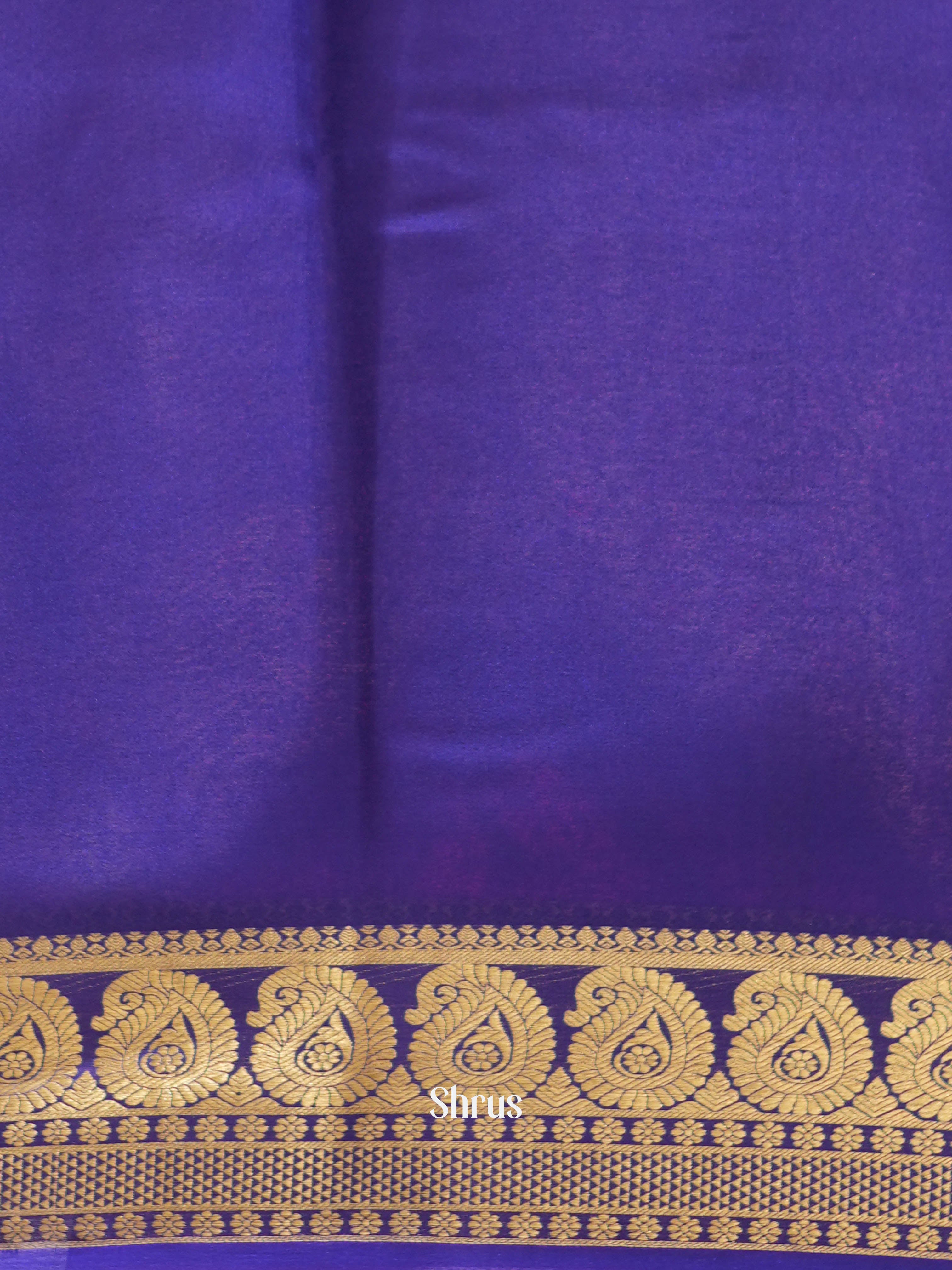 Yellow & Purple - Mysore silk Saree