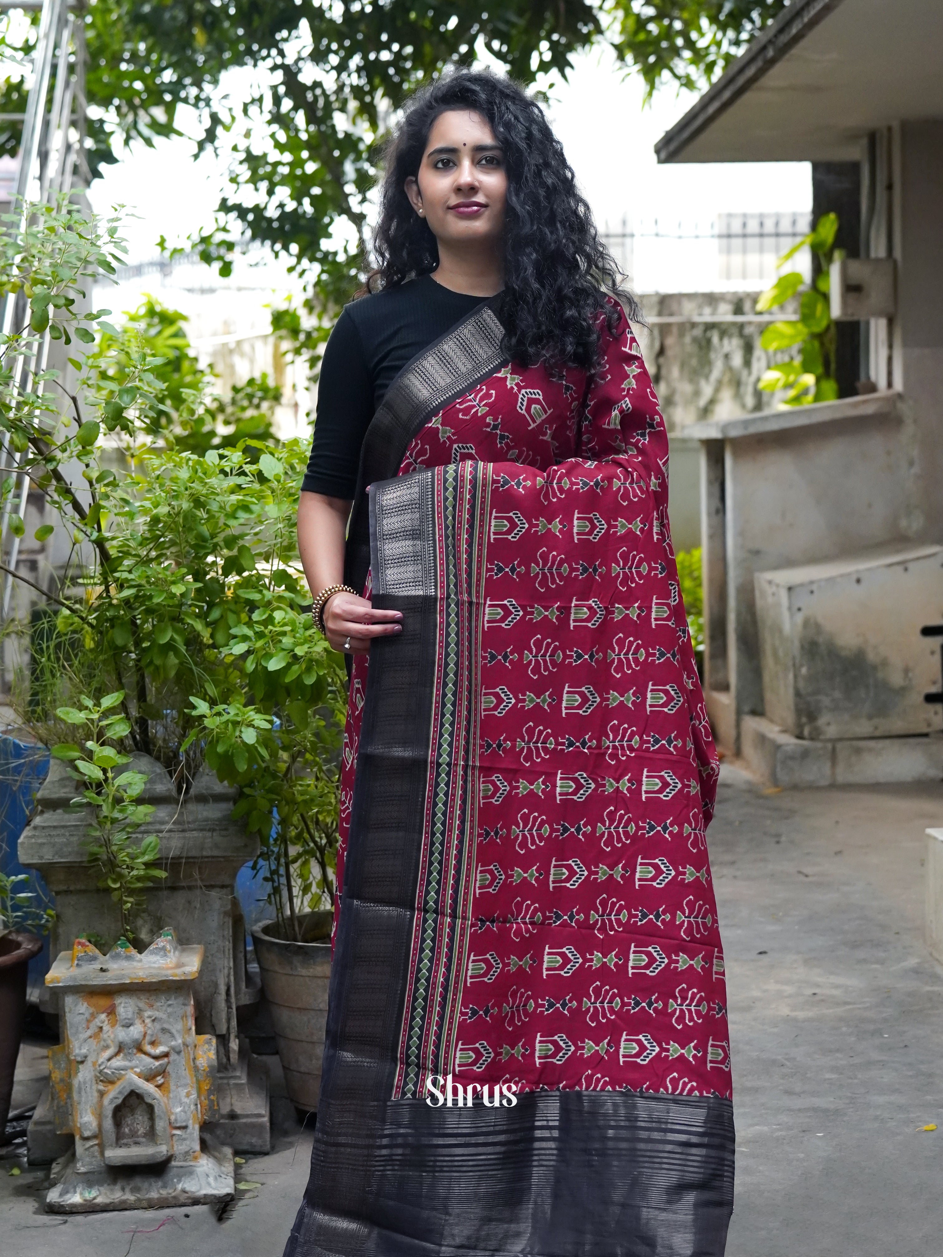 Red & Black - Art Modal Saree