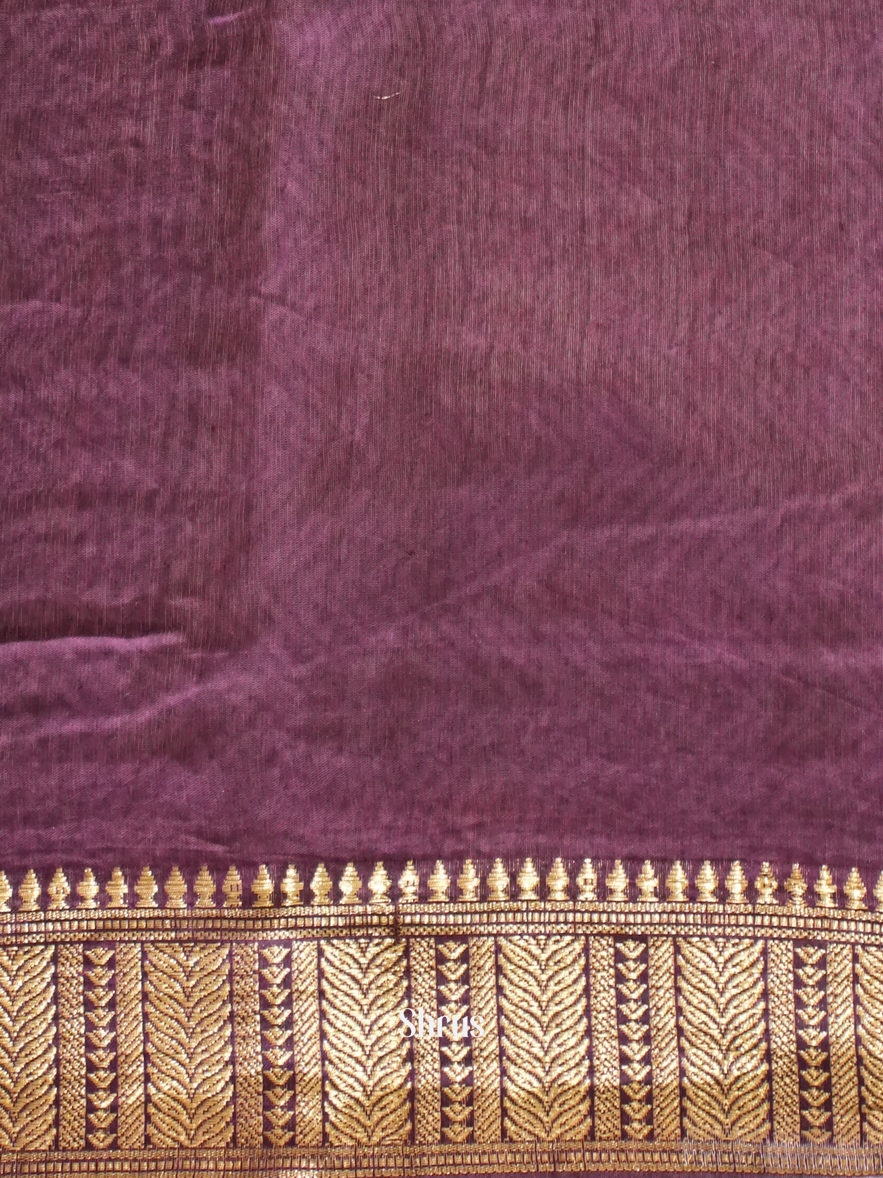 Brown & Purple - Art Modal Saree