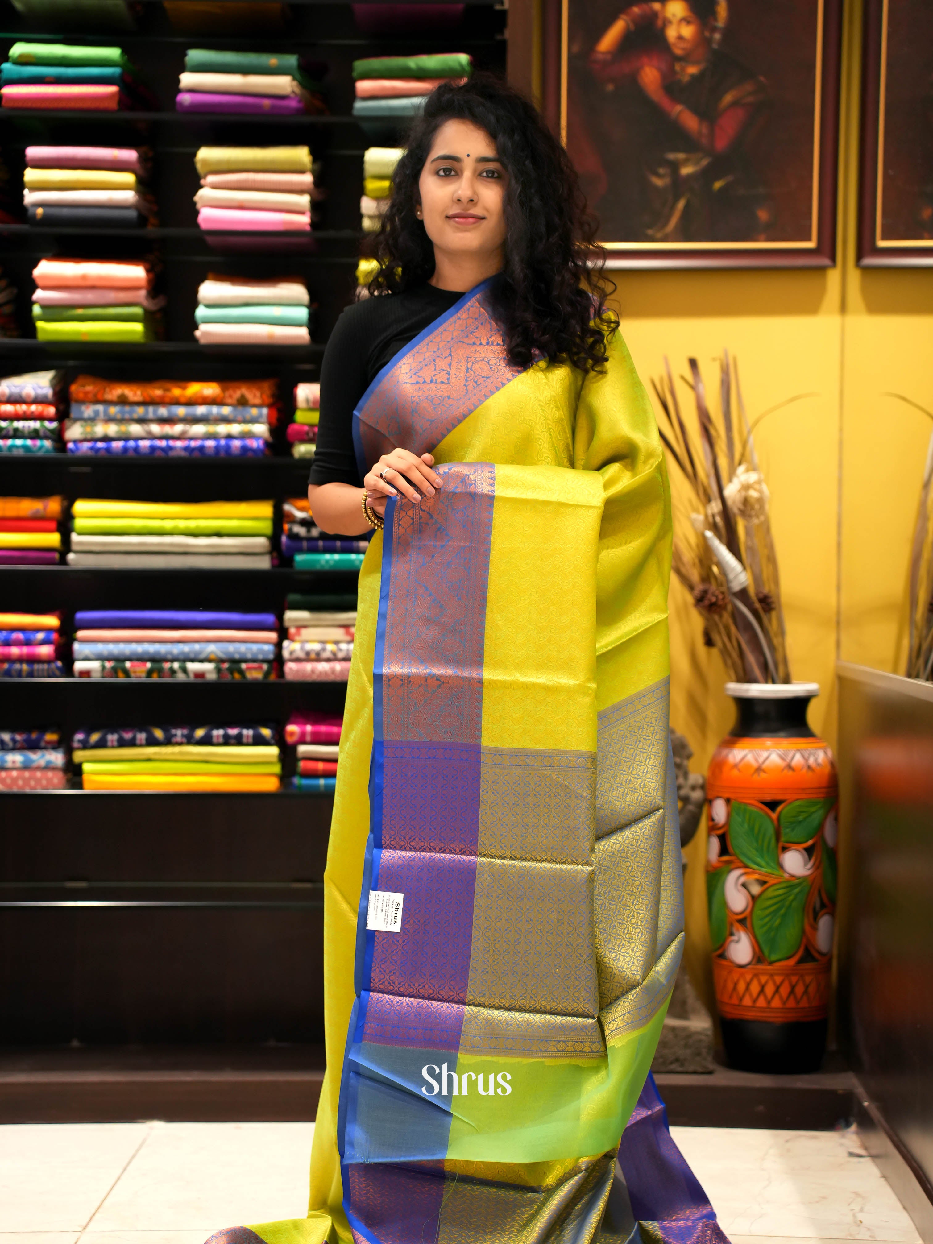 Green & Blue - Tanchoi Saree